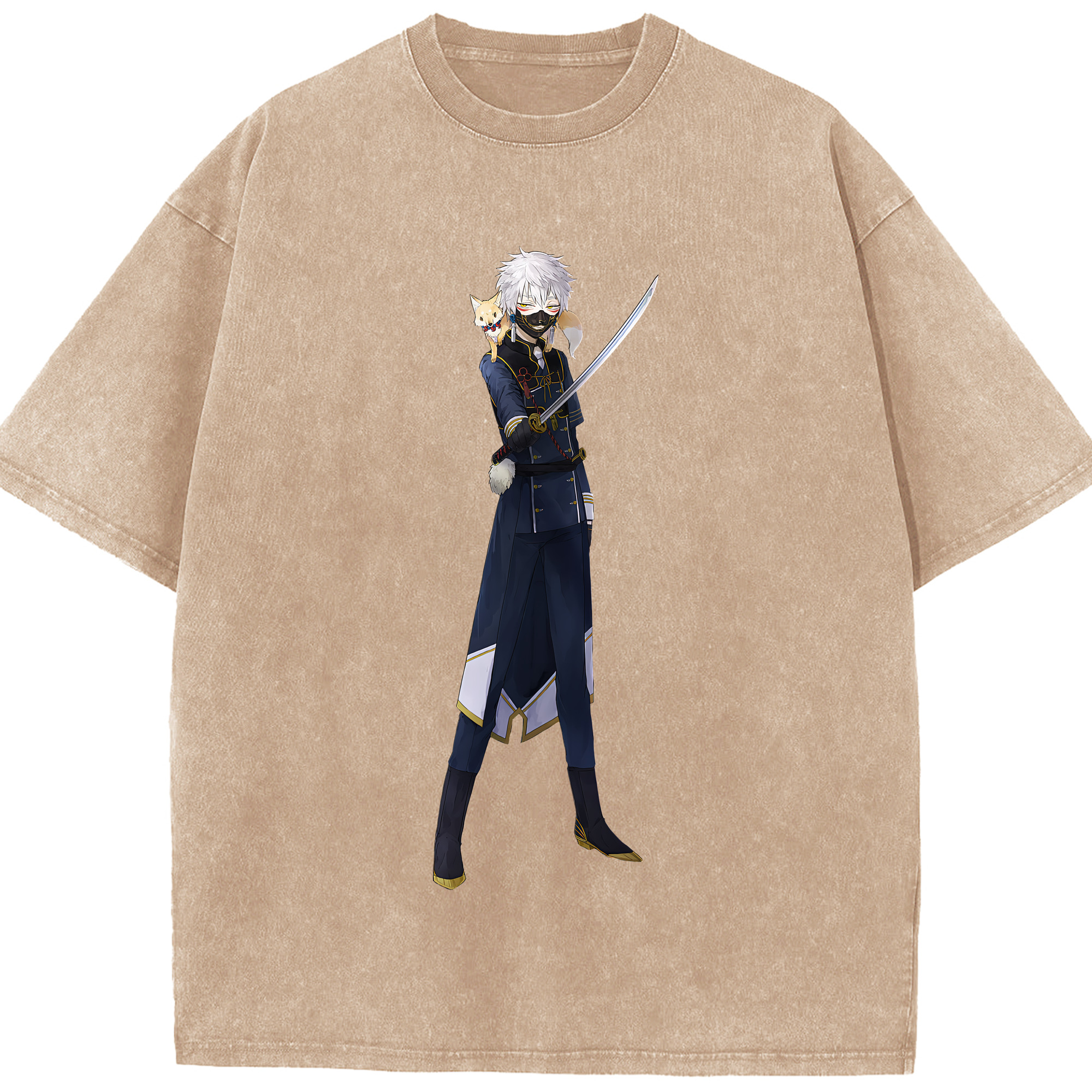 （画像用） 刀剣乱舞 Touken Ranbu 綿100% ヴィンテージ風 半袖Tシャツ（フロントプリント）