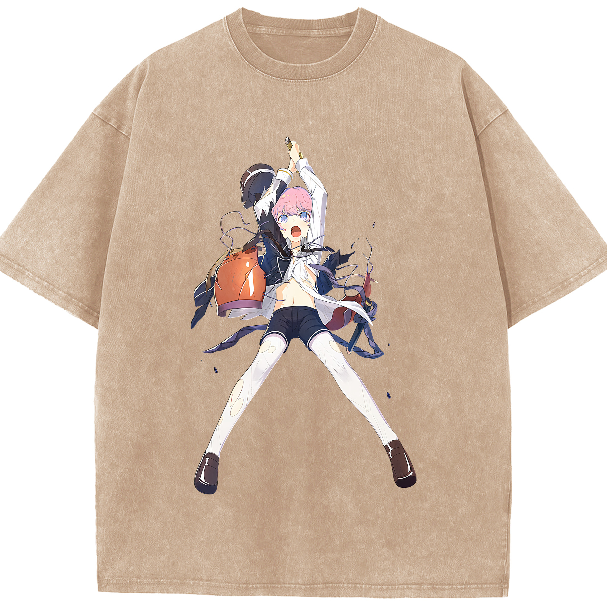 （画像用） 刀剣乱舞 Touken Ranbu 綿100% ヴィンテージ風 半袖Tシャツ（フロントプリント）