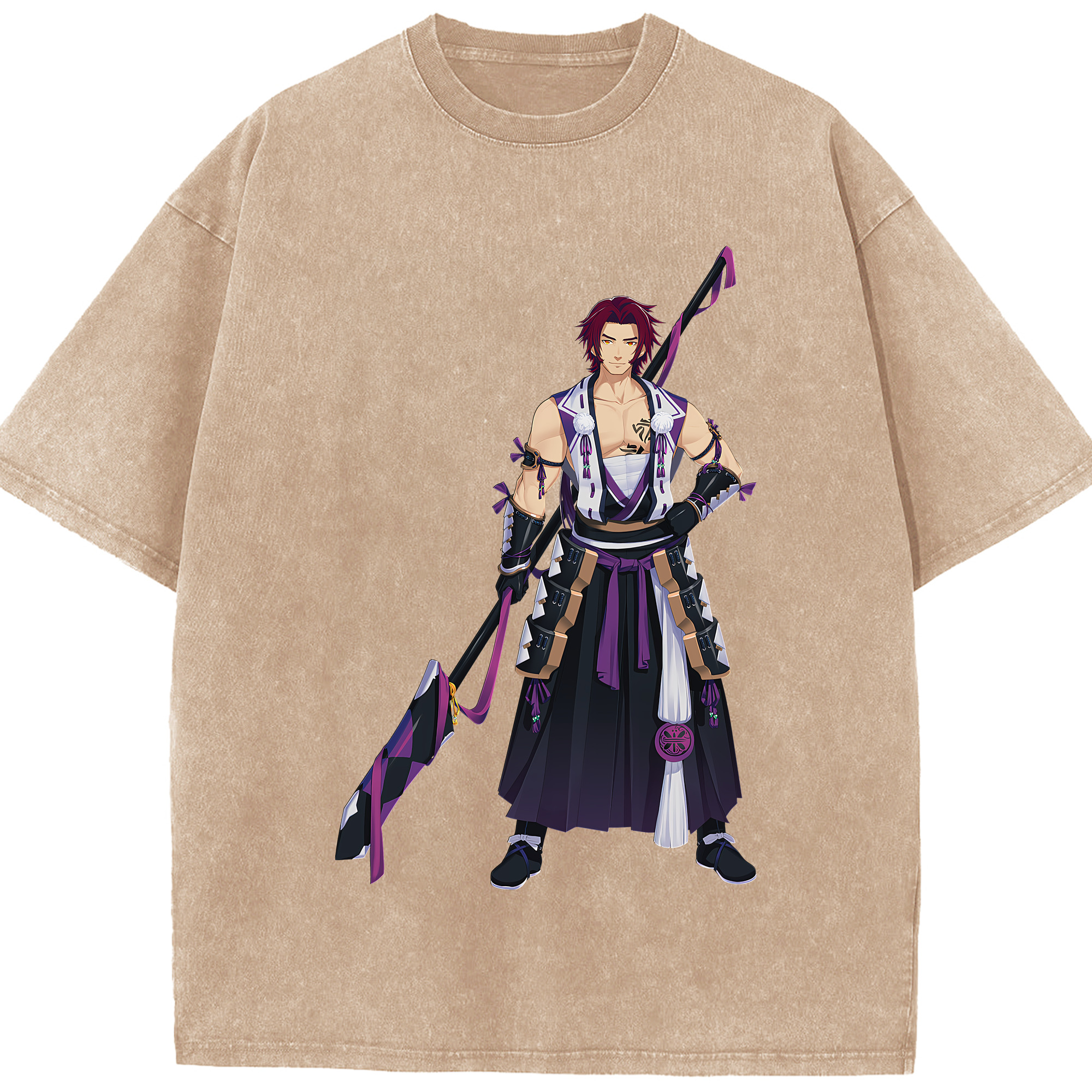 （画像用） 刀剣乱舞 Touken Ranbu 綿100% ヴィンテージ風 半袖Tシャツ（フロントプリント）