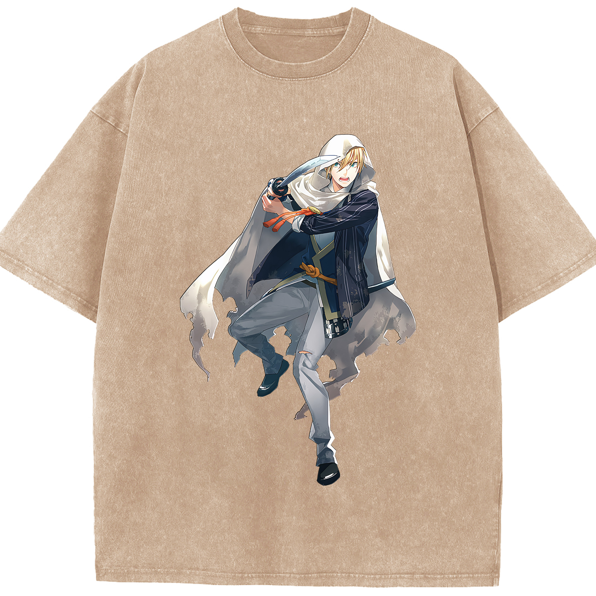 （画像用） 刀剣乱舞 Touken Ranbu 綿100% ヴィンテージ風 半袖Tシャツ（フロントプリント）