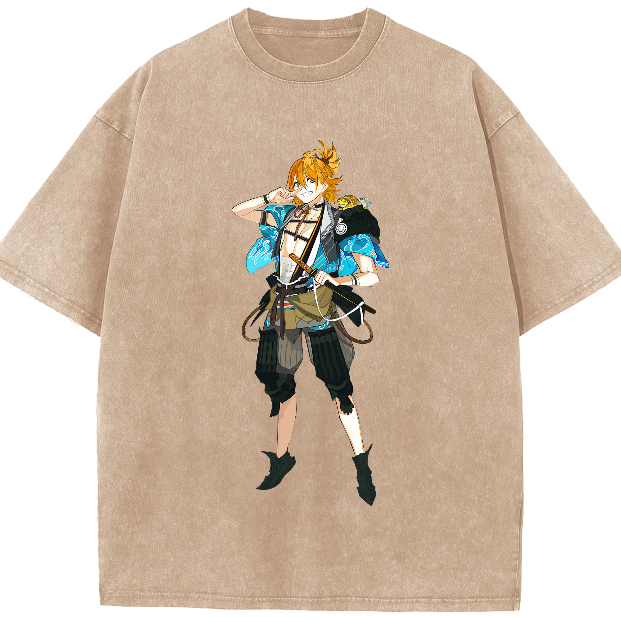 （画像用） 刀剣乱舞 Touken Ranbu 綿100% ヴィンテージ風 半袖Tシャツ（フロントプリント）