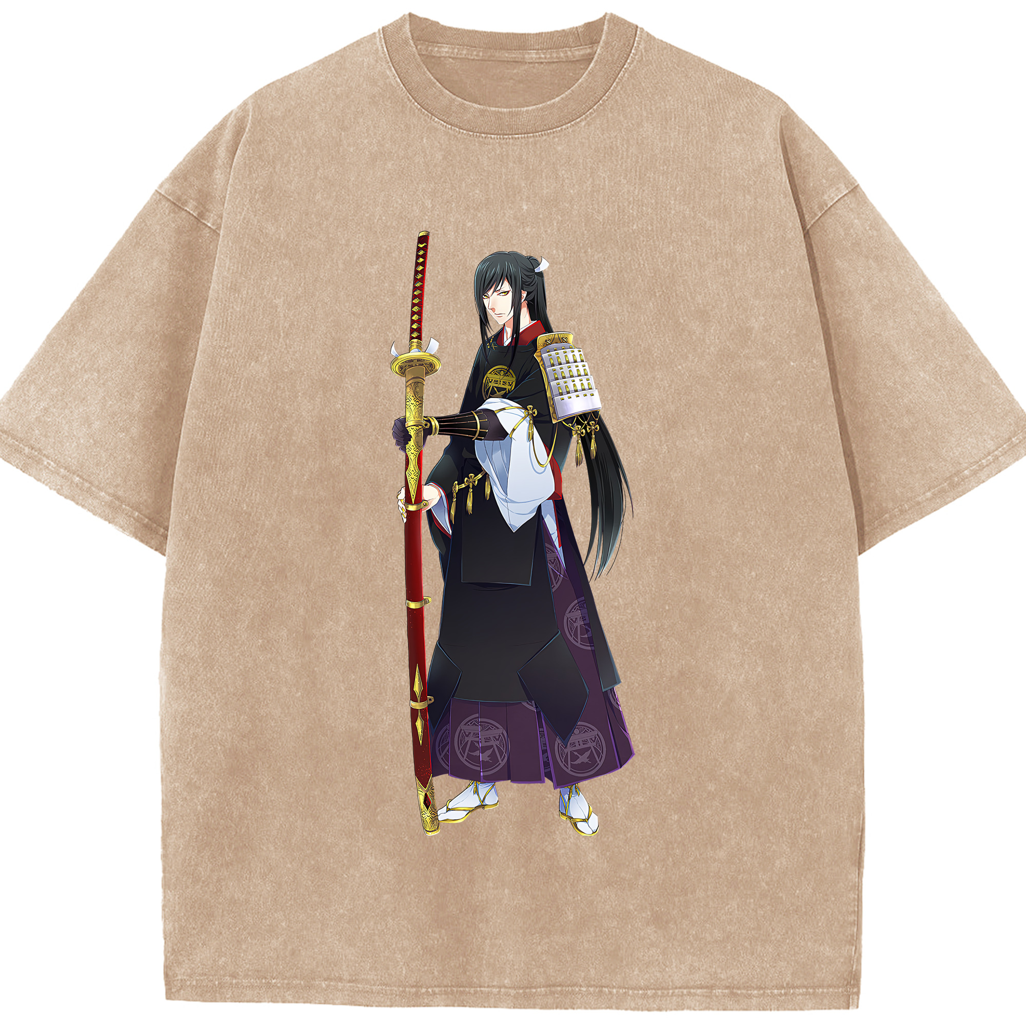 （画像用） 刀剣乱舞 Touken Ranbu 綿100% ヴィンテージ風 半袖Tシャツ（フロントプリント）