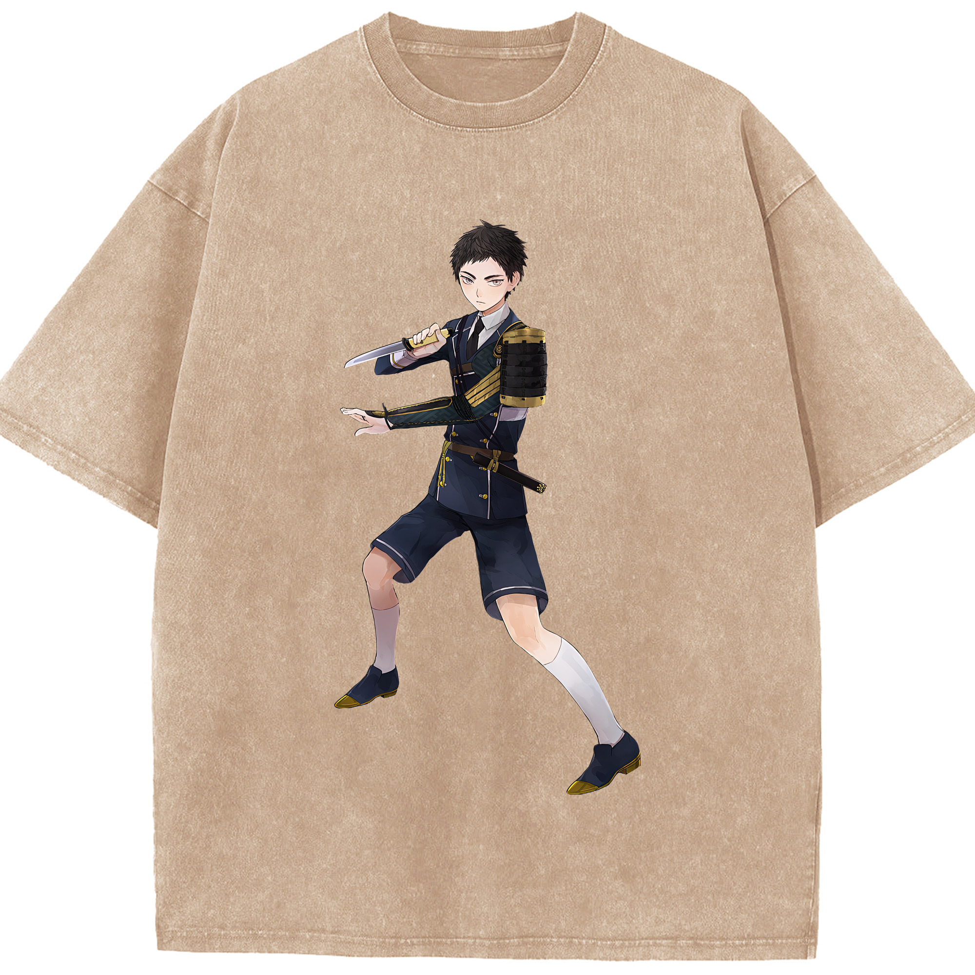（画像用） 刀剣乱舞 Touken Ranbu 綿100% ヴィンテージ風 半袖Tシャツ（フロントプリント）