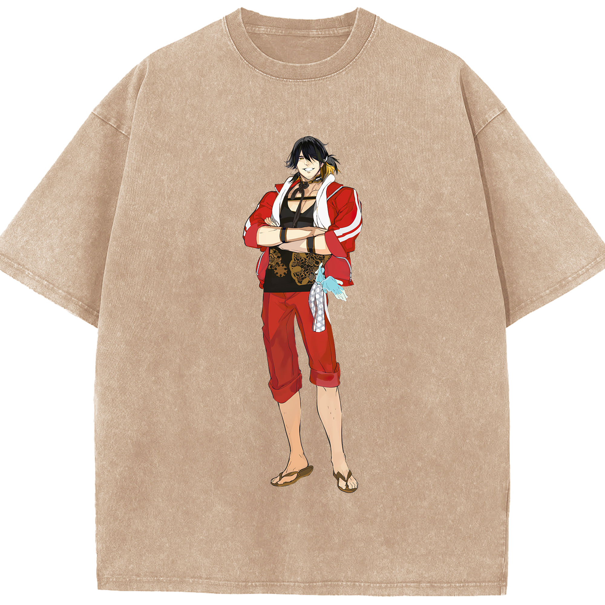 （画像用） 刀剣乱舞 Touken Ranbu 綿100% ヴィンテージ風 半袖Tシャツ（フロントプリント）