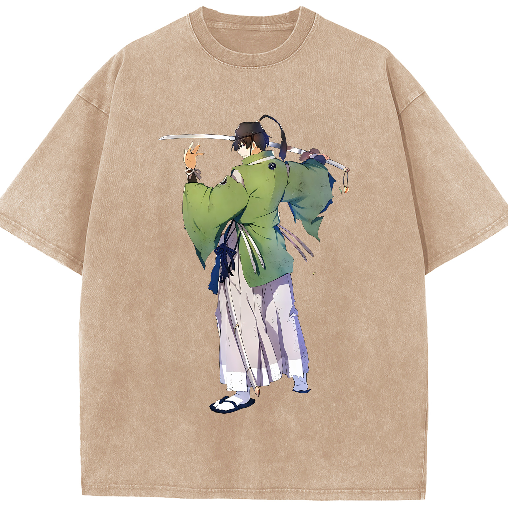（画像用） 刀剣乱舞 Touken Ranbu 綿100% ヴィンテージ風 半袖Tシャツ（フロントプリント）