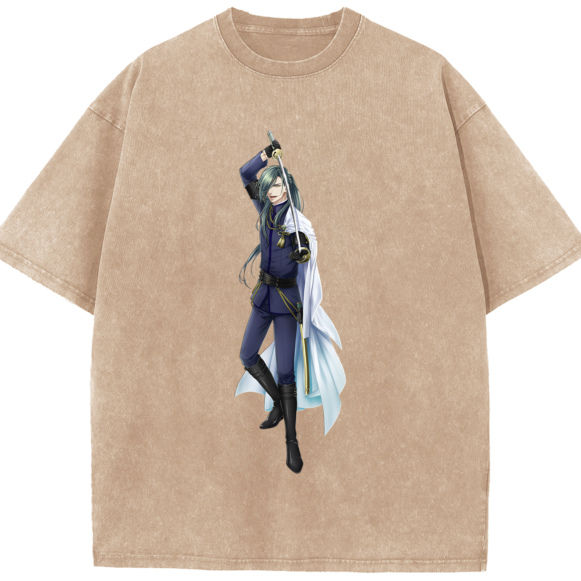 （画像用） 刀剣乱舞 Touken Ranbu 綿100% ヴィンテージ風 半袖Tシャツ（フロントプリント）