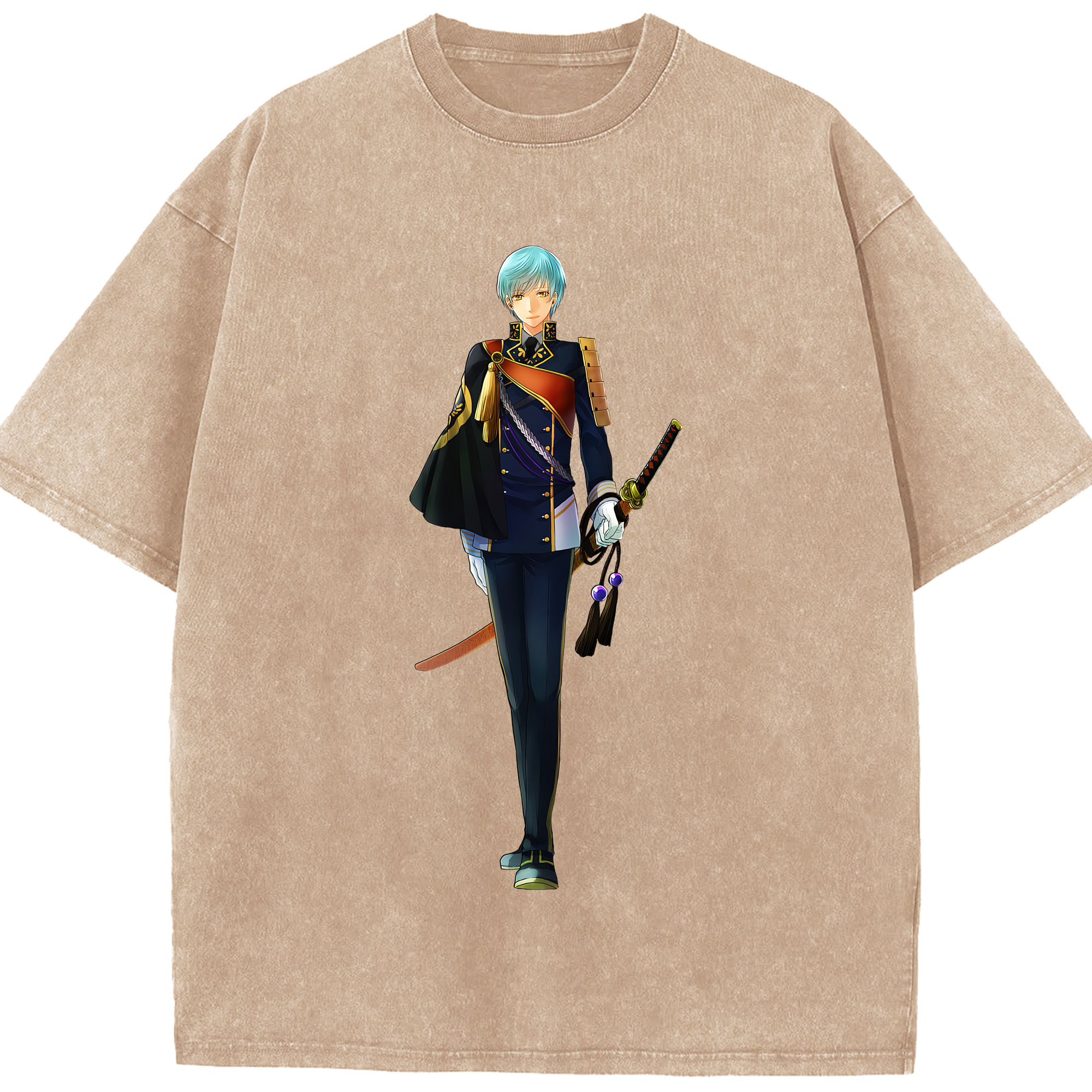 （画像用） 刀剣乱舞 Touken Ranbu 綿100% ヴィンテージ風 半袖Tシャツ（フロントプリント）