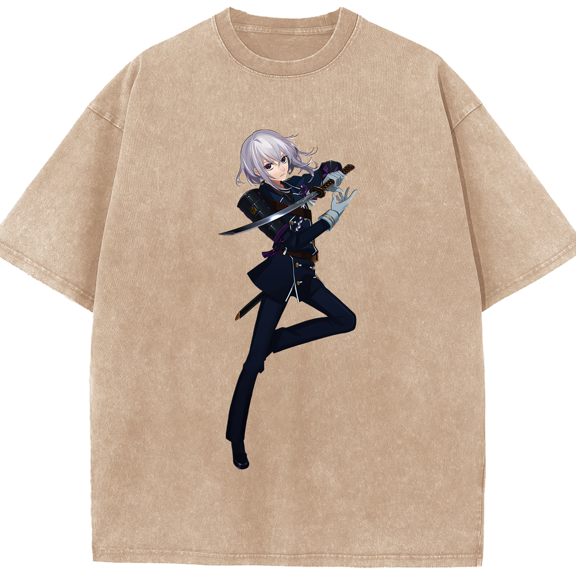 （画像用） 刀剣乱舞 Touken Ranbu 綿100% ヴィンテージ風 半袖Tシャツ（フロントプリント）