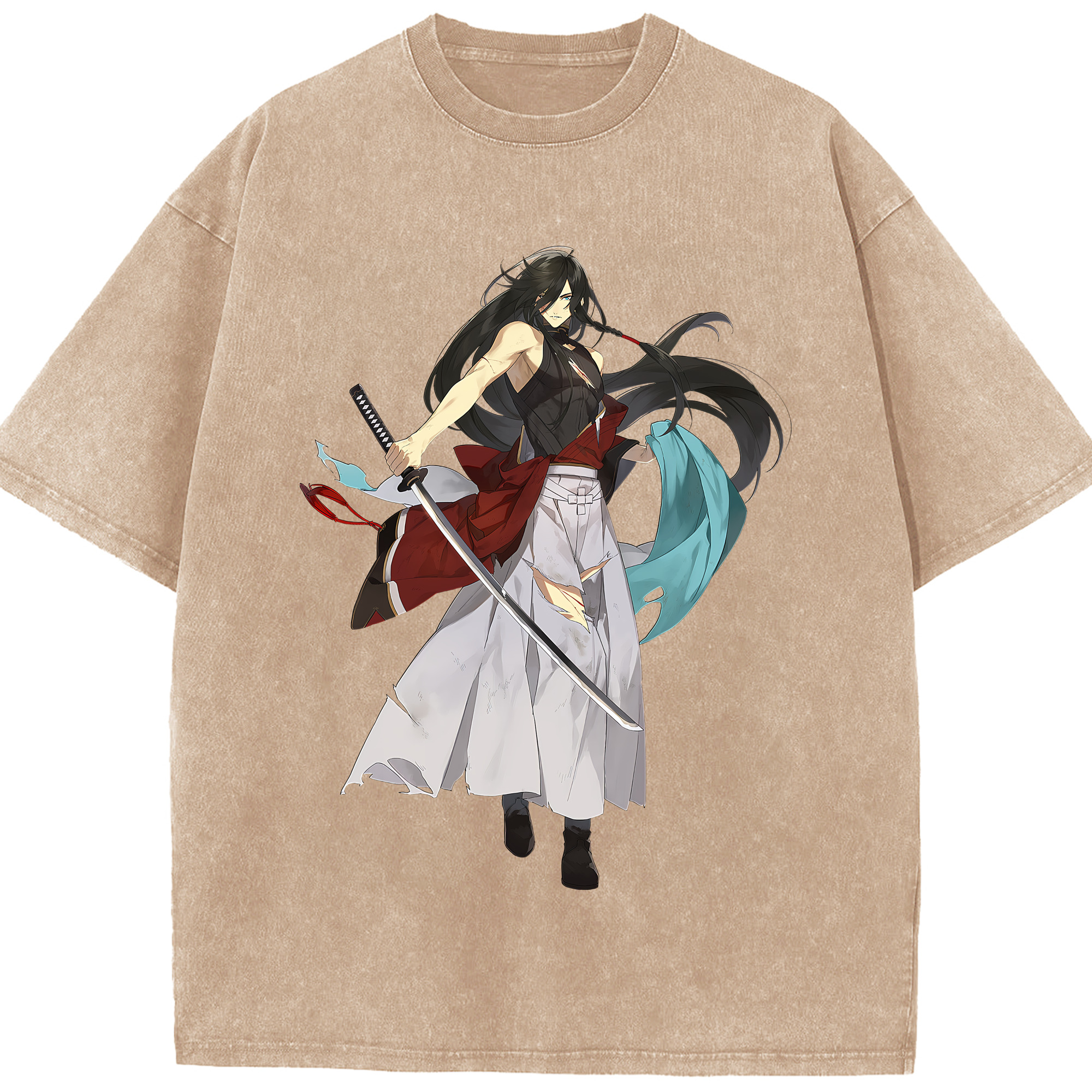 （画像用） 刀剣乱舞 Touken Ranbu 綿100% ヴィンテージ風 半袖Tシャツ（フロントプリント）