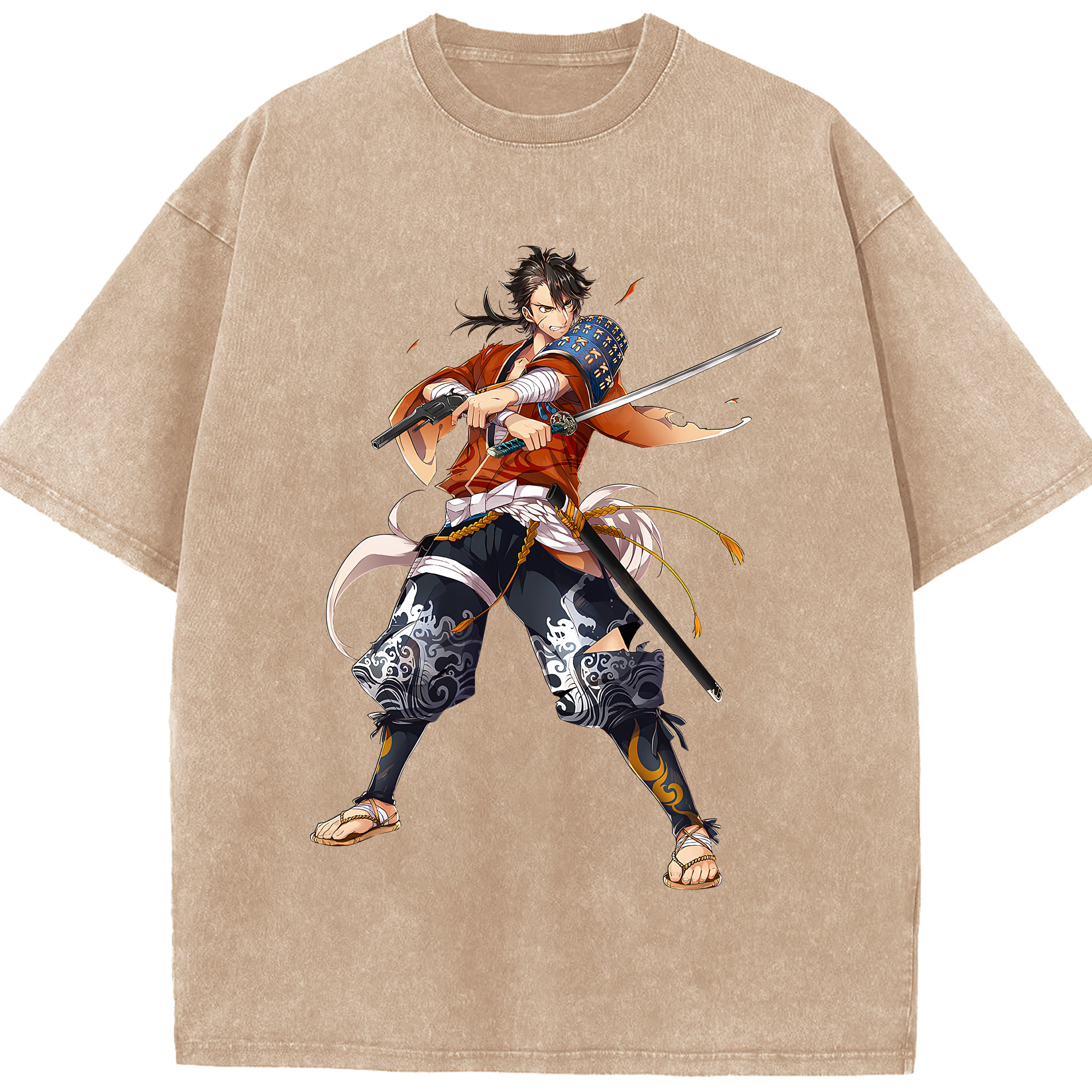 （画像用） 刀剣乱舞 Touken Ranbu 綿100% ヴィンテージ風 半袖Tシャツ（フロントプリント）
