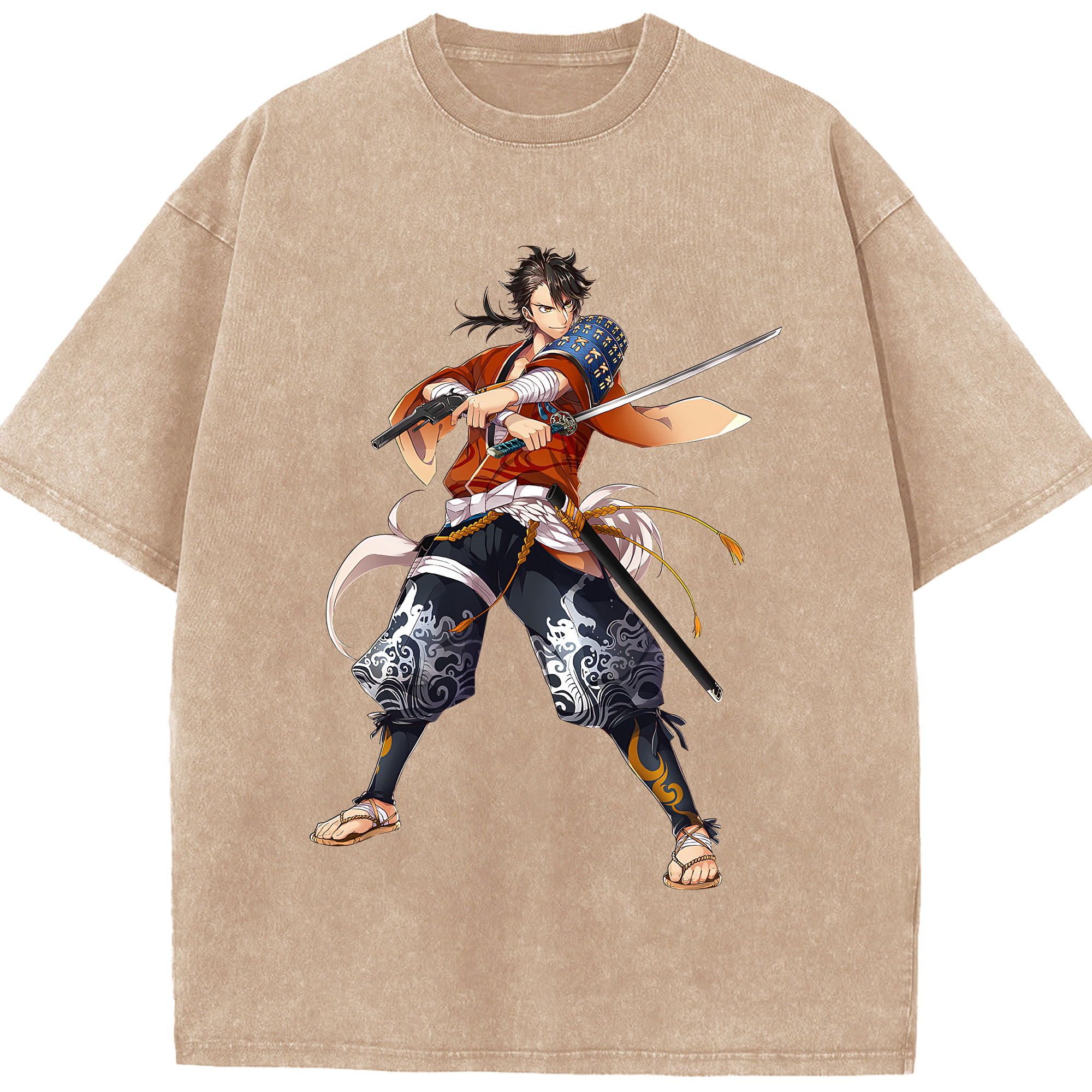 （画像用） 刀剣乱舞 Touken Ranbu 綿100% ヴィンテージ風 半袖Tシャツ（フロントプリント）