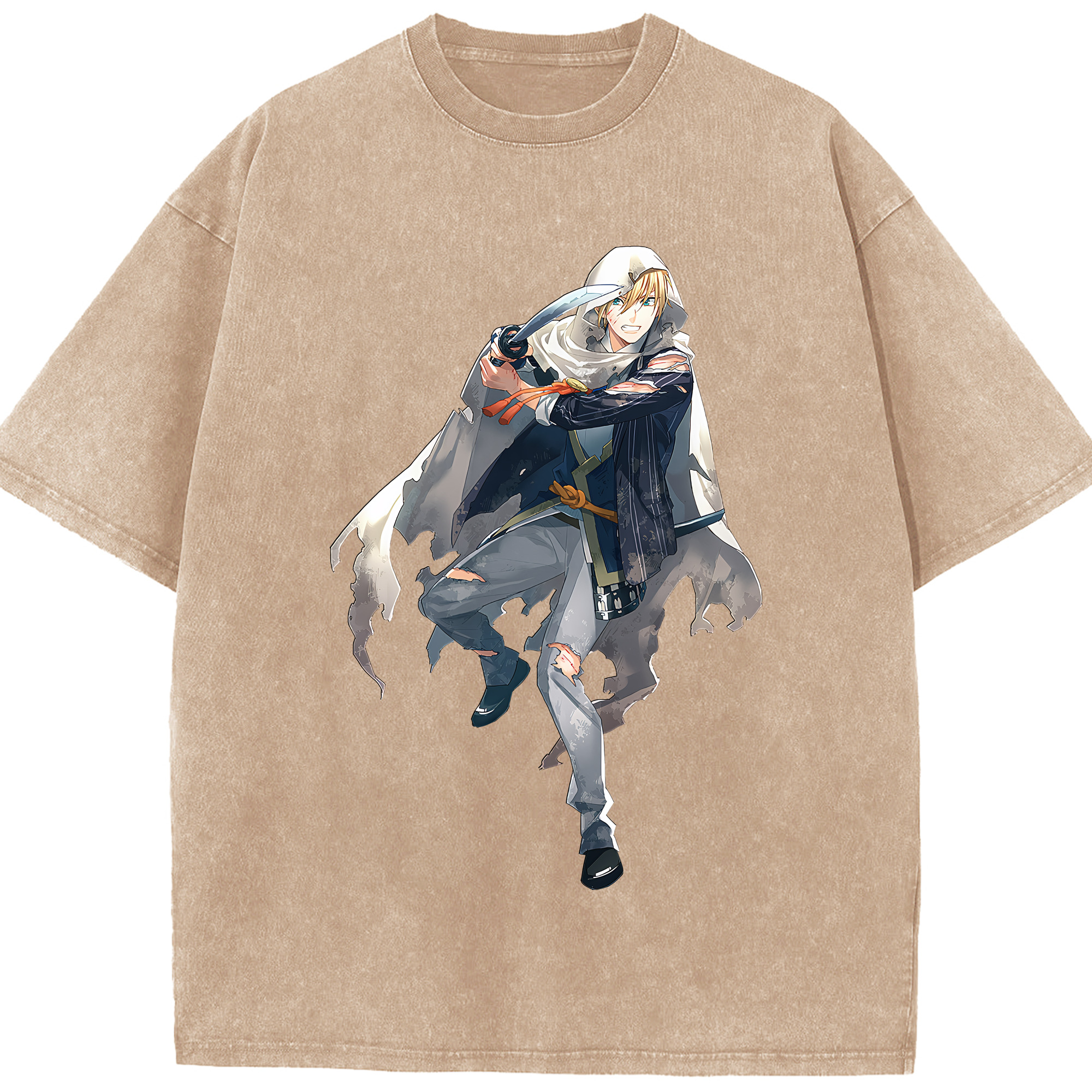 （画像用） 刀剣乱舞 Touken Ranbu 綿100% ヴィンテージ風 半袖Tシャツ（フロントプリント）
