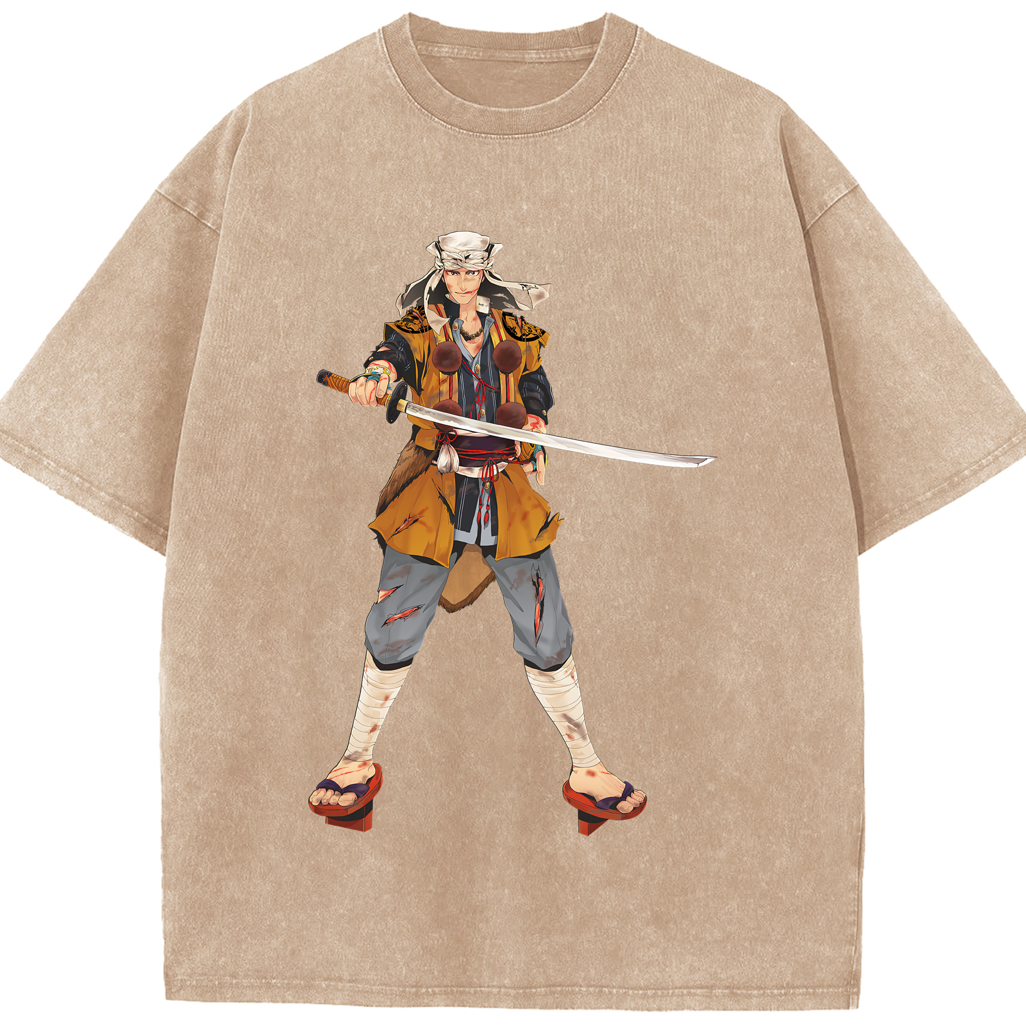 （画像用） 刀剣乱舞 Touken Ranbu 綿100% ヴィンテージ風 半袖Tシャツ（フロントプリント）