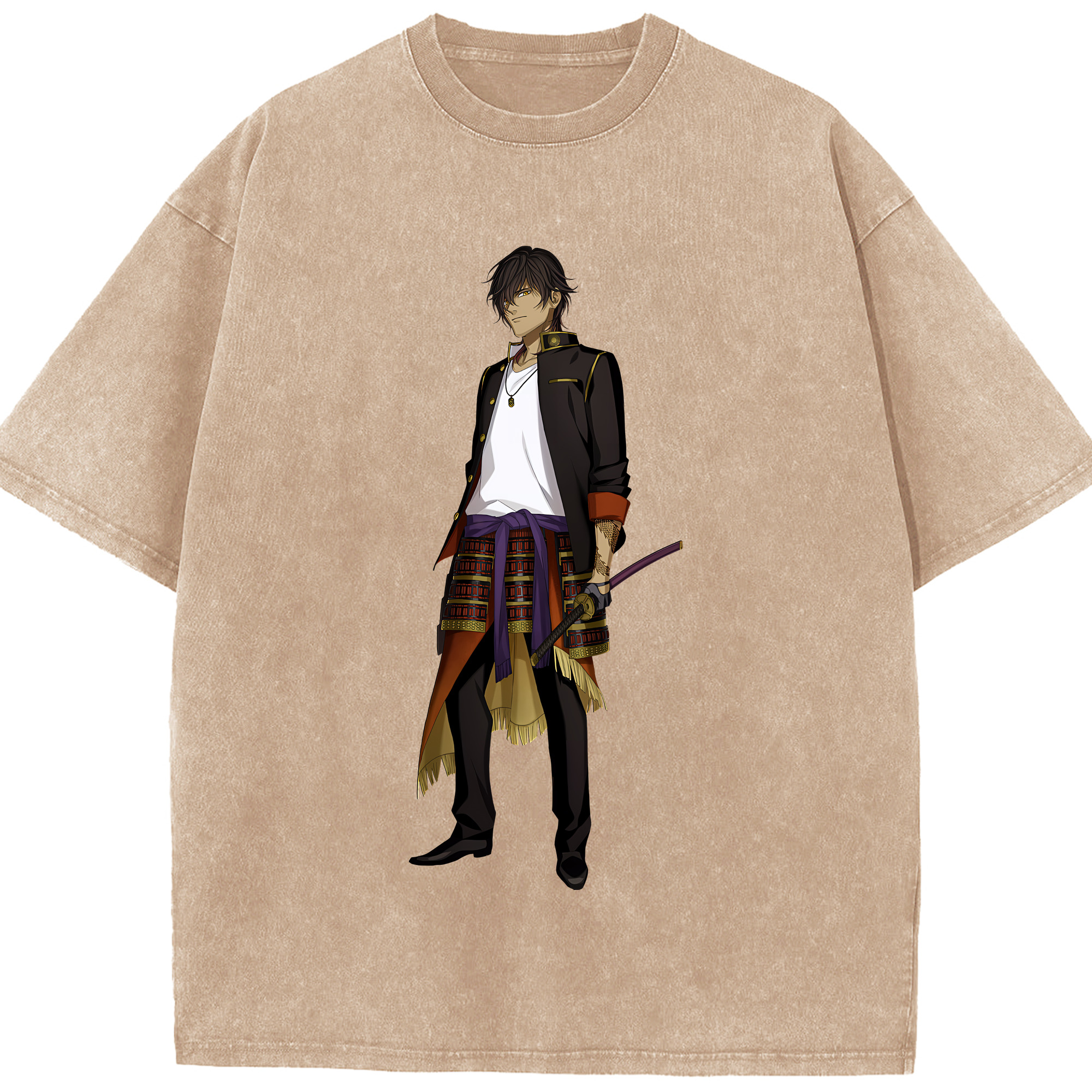 （画像用） 刀剣乱舞 Touken Ranbu 綿100% ヴィンテージ風 半袖Tシャツ（フロントプリント）