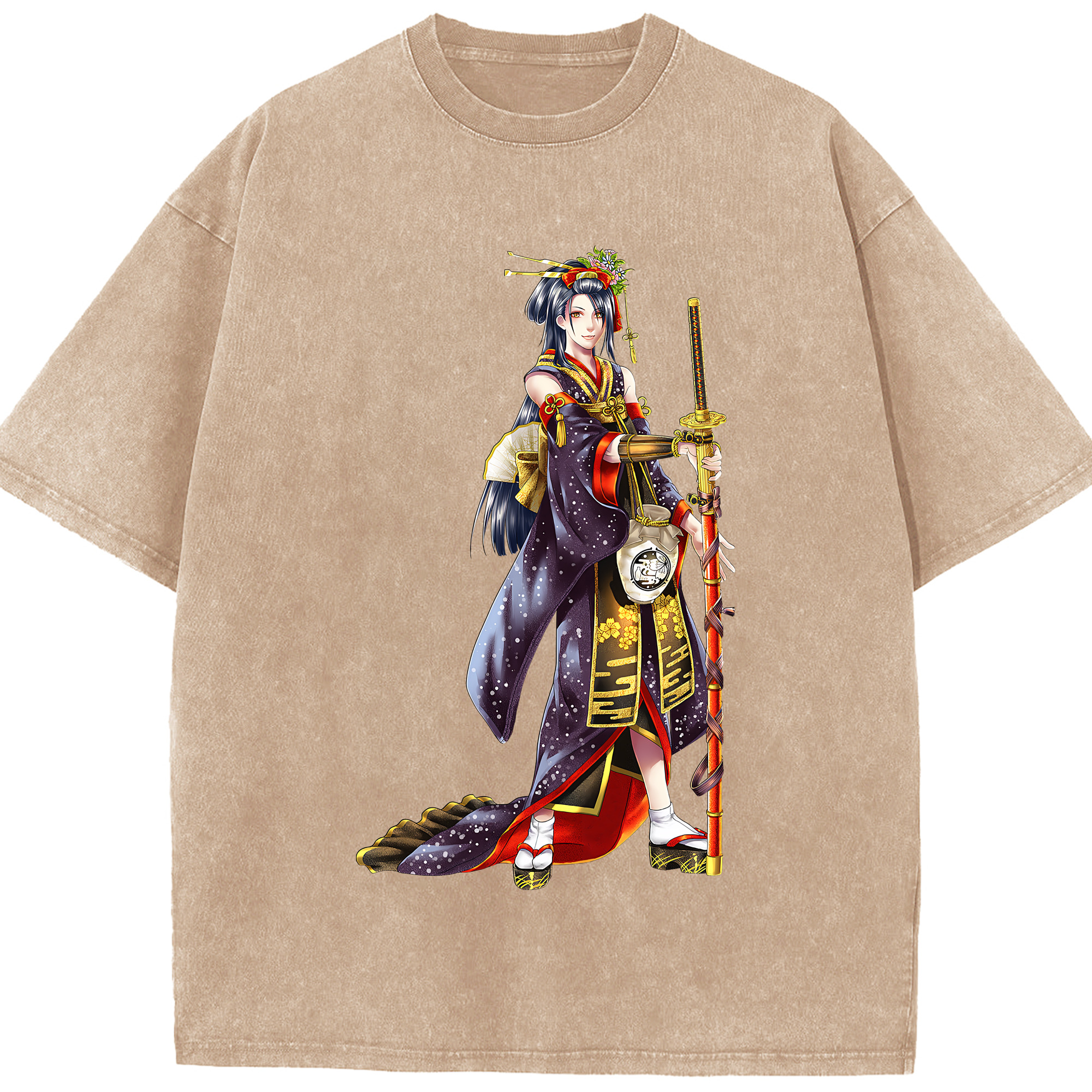 （画像用） 刀剣乱舞 Touken Ranbu 綿100% ヴィンテージ風 半袖Tシャツ（フロントプリント）