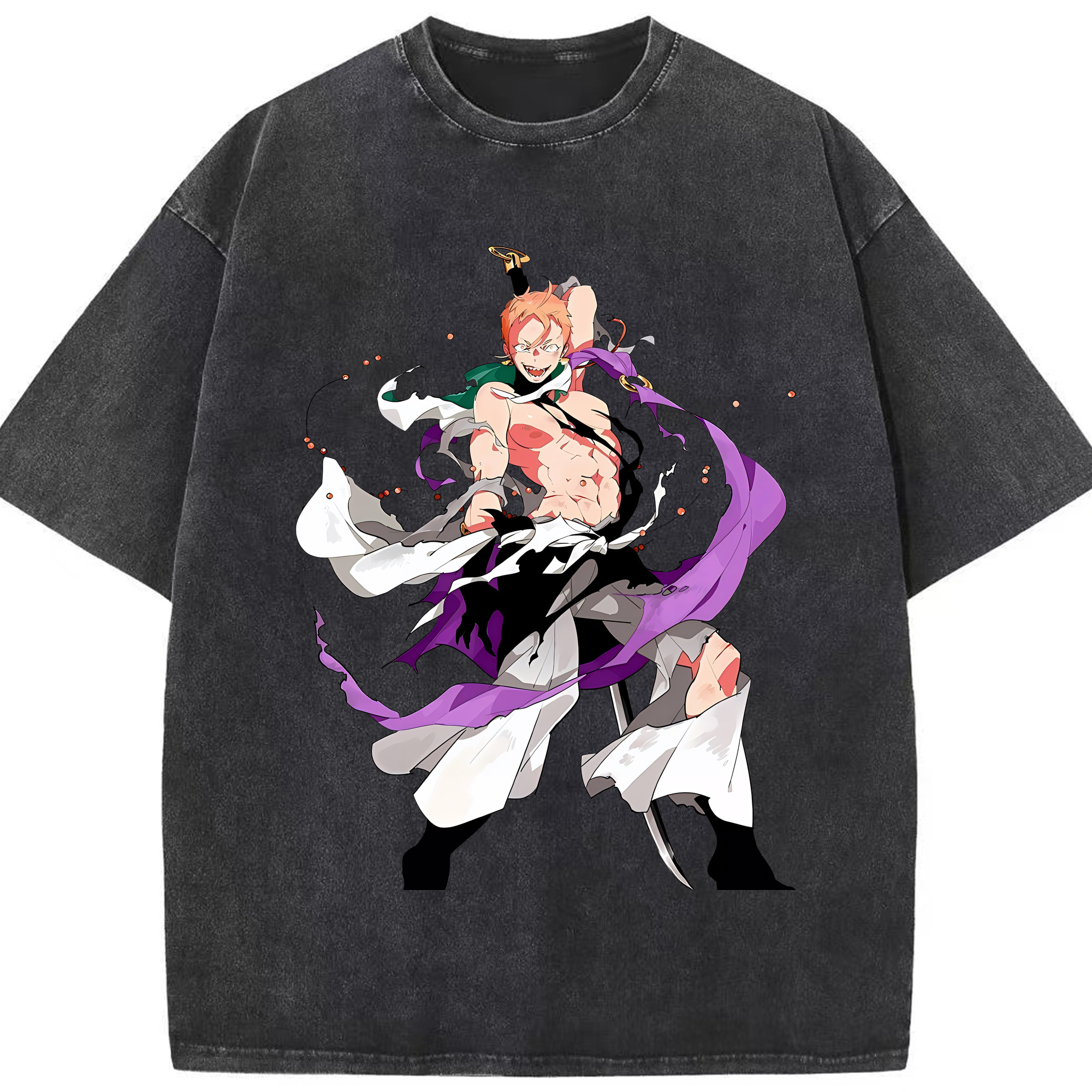（画像用） 刀剣乱舞 Touken Ranbu 綿100% ヴィンテージ風 半袖Tシャツ（フロントプリント）