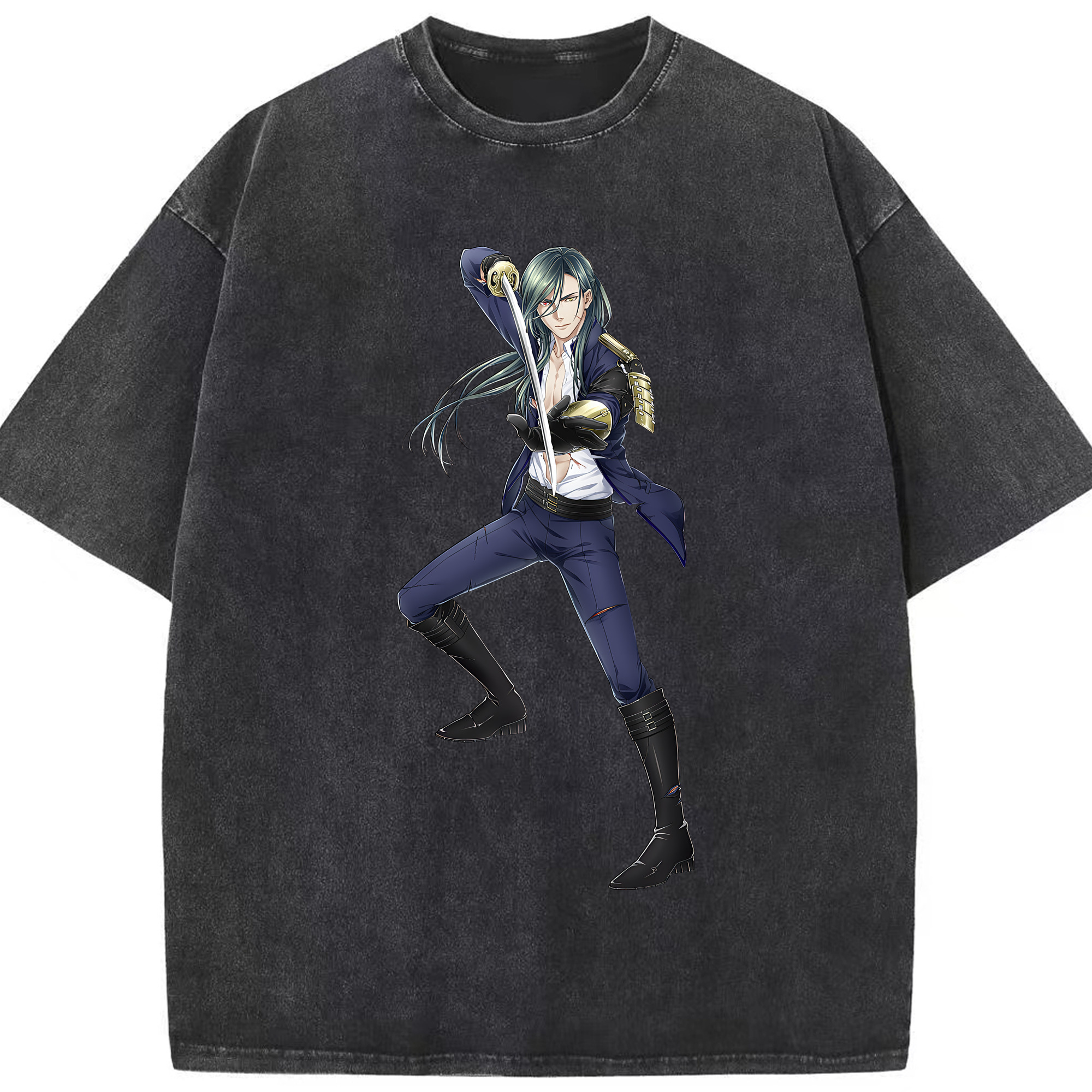 （画像用） 刀剣乱舞 Touken Ranbu 綿100% ヴィンテージ風 半袖Tシャツ（フロントプリント）