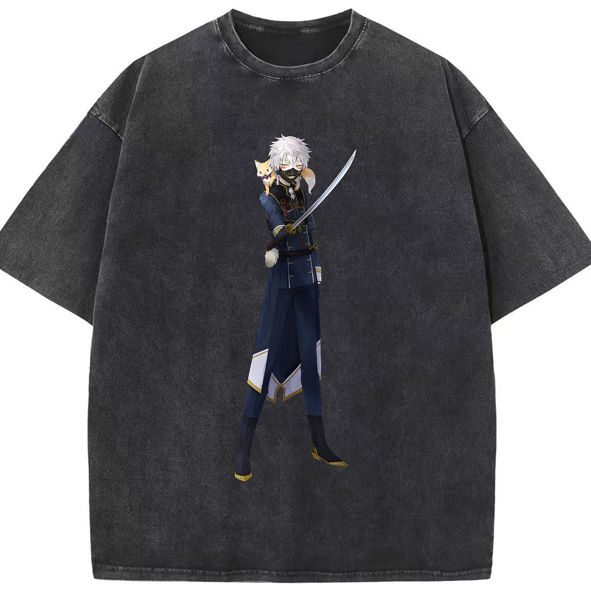 （画像用） 刀剣乱舞 Touken Ranbu 綿100% ヴィンテージ風 半袖Tシャツ（フロントプリント）
