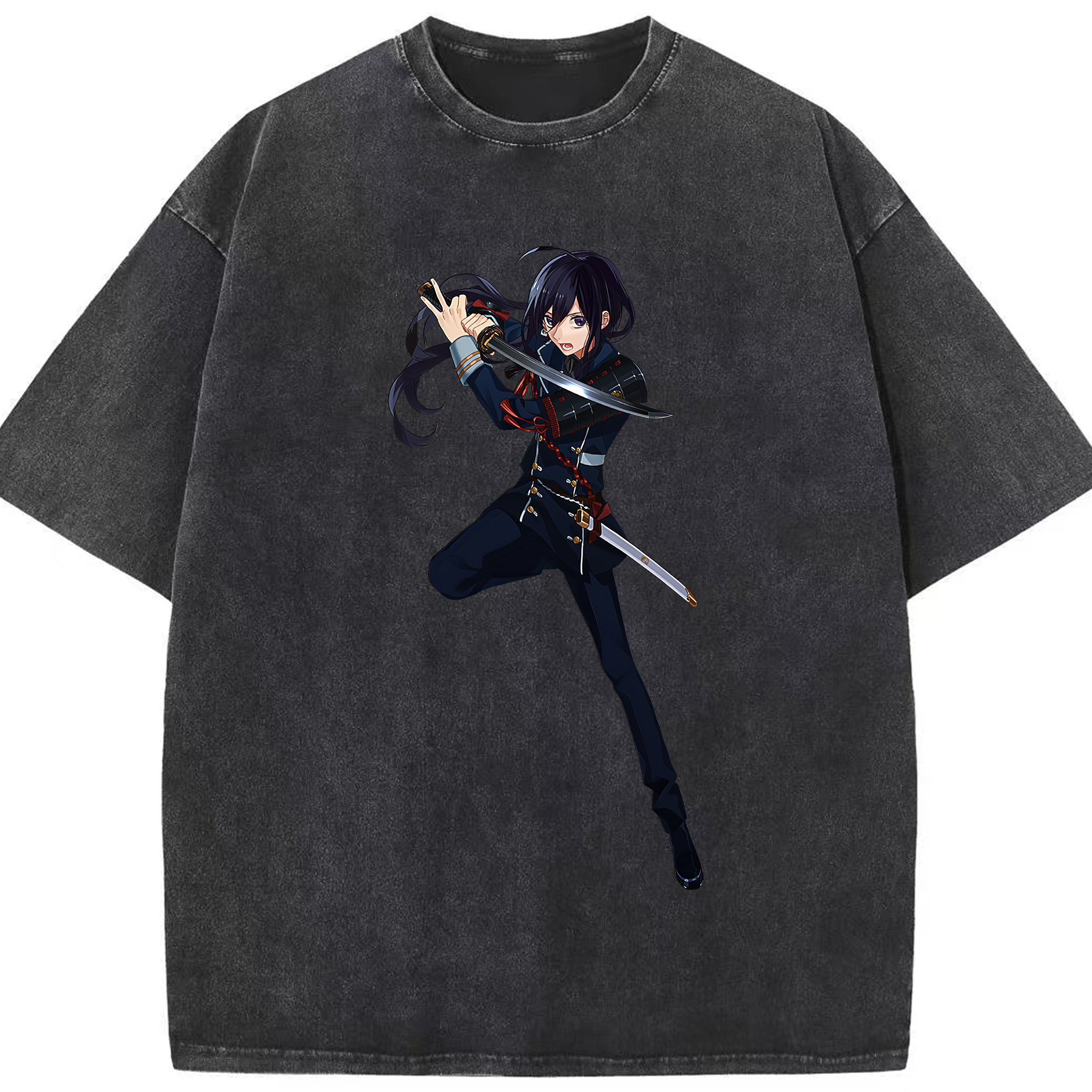 （画像用） 刀剣乱舞 Touken Ranbu 綿100% ヴィンテージ風 半袖Tシャツ（フロントプリント）