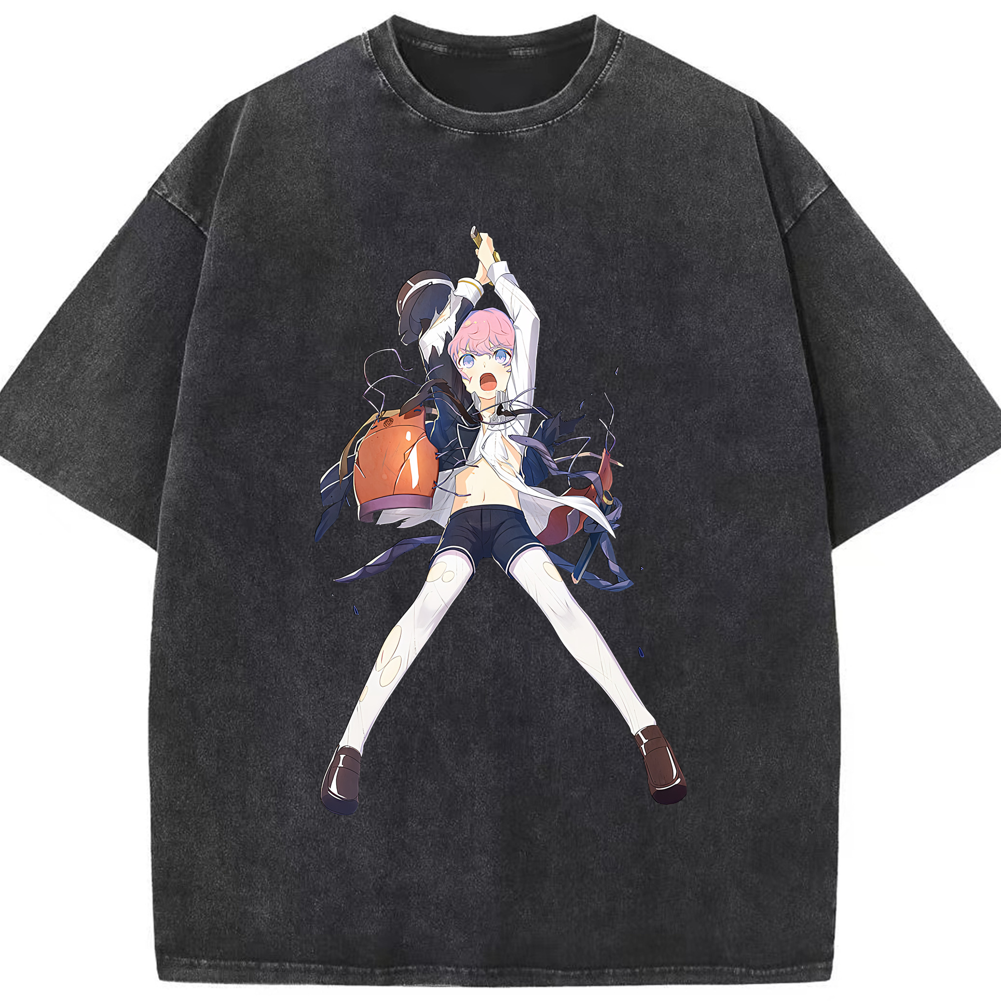（画像用） 刀剣乱舞 Touken Ranbu 綿100% ヴィンテージ風 半袖Tシャツ（フロントプリント）