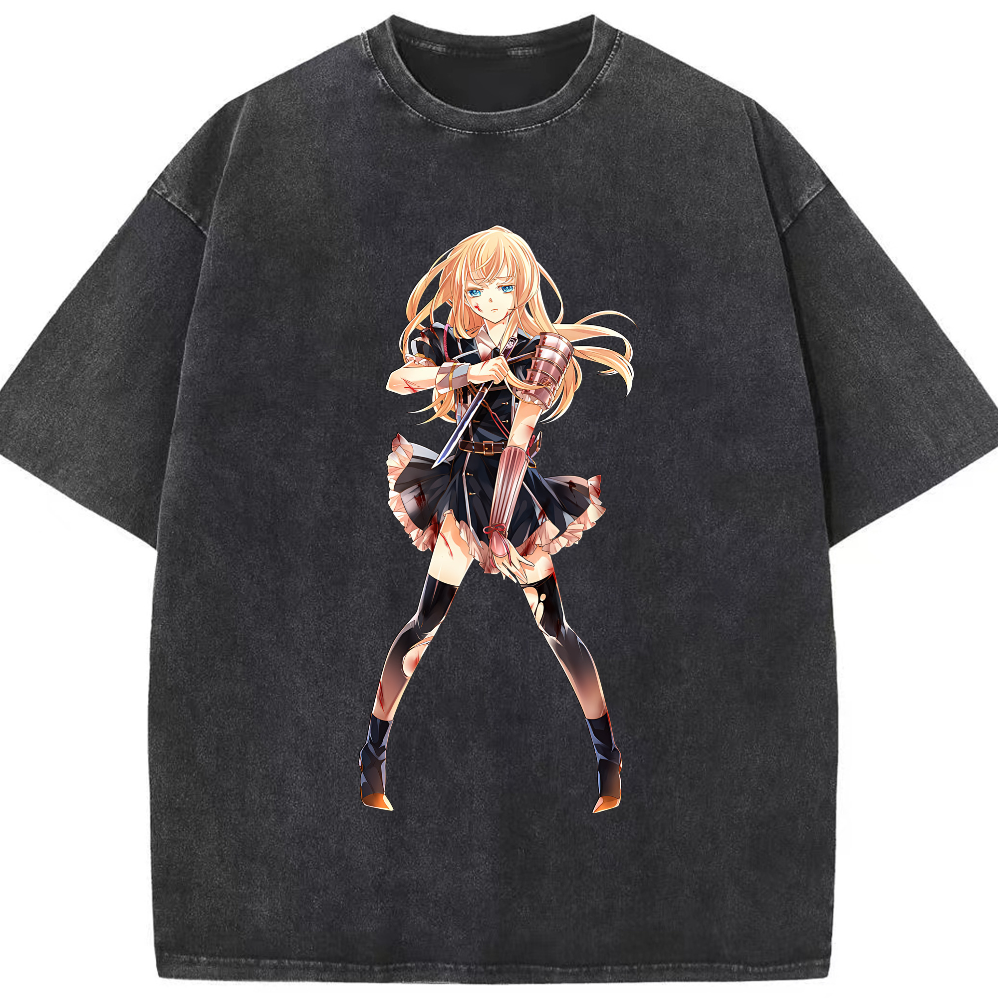 （画像用） 刀剣乱舞 Touken Ranbu 綿100% ヴィンテージ風 半袖Tシャツ（フロントプリント）