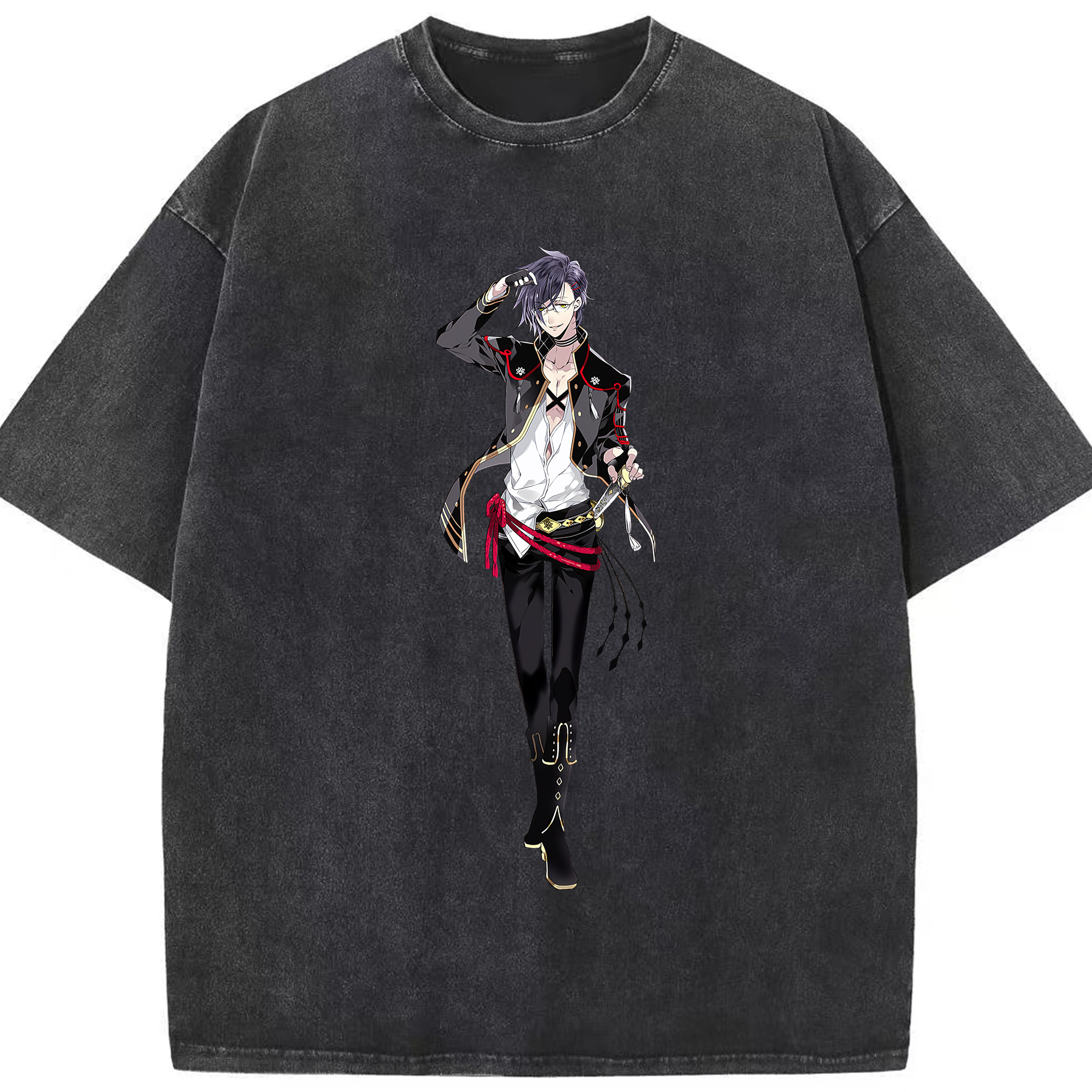 （画像用） 刀剣乱舞 Touken Ranbu 綿100% ヴィンテージ風 半袖Tシャツ（フロントプリント）