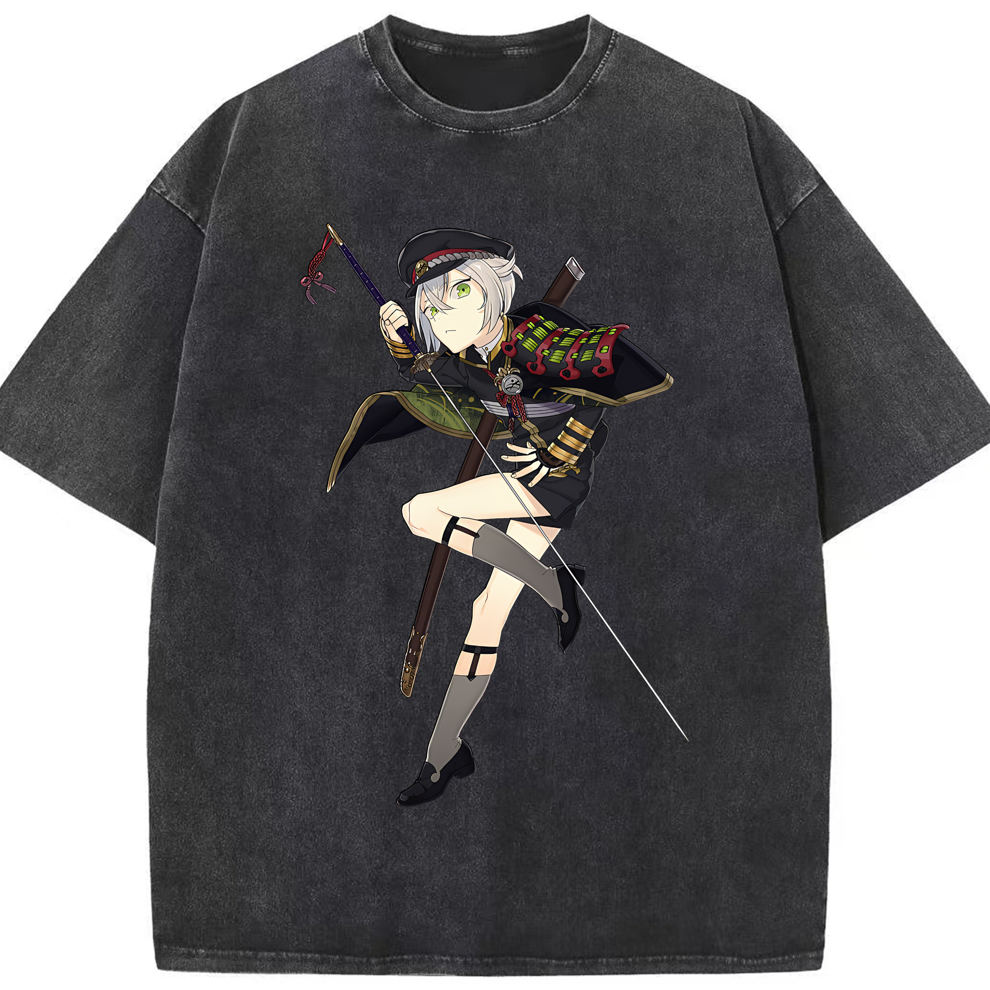 （画像用） 刀剣乱舞 Touken Ranbu 綿100% ヴィンテージ風 半袖Tシャツ（フロントプリント）