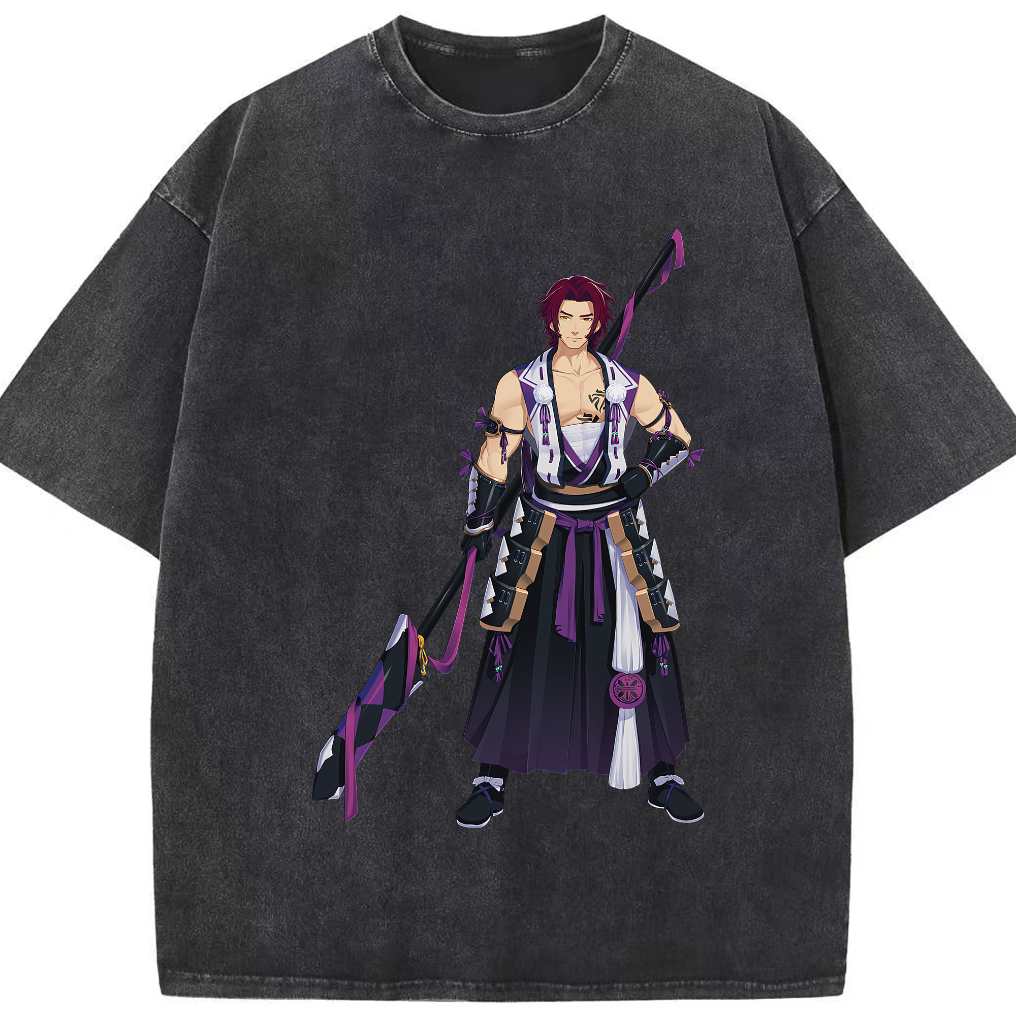 （画像用） 刀剣乱舞 Touken Ranbu 綿100% ヴィンテージ風 半袖Tシャツ（フロントプリント）