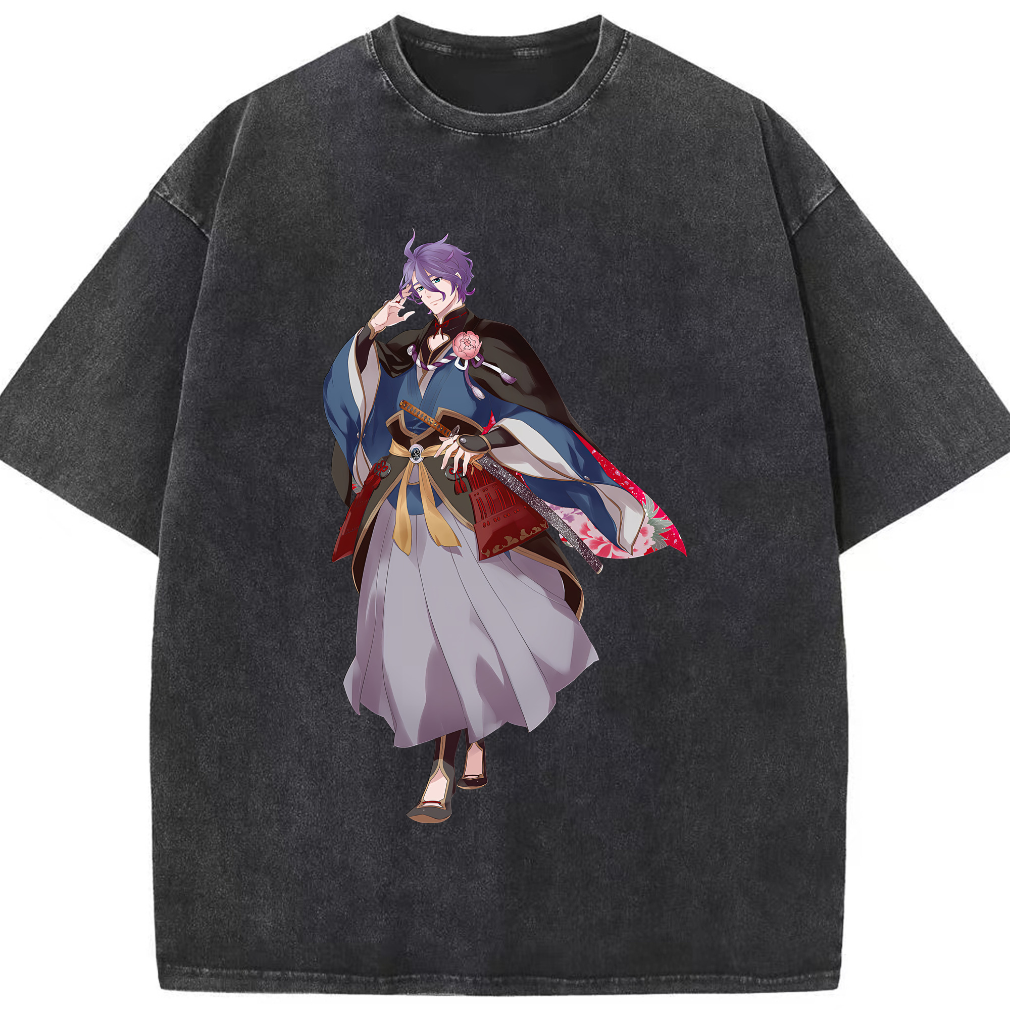 （画像用） 刀剣乱舞 Touken Ranbu 綿100% ヴィンテージ風 半袖Tシャツ（フロントプリント）