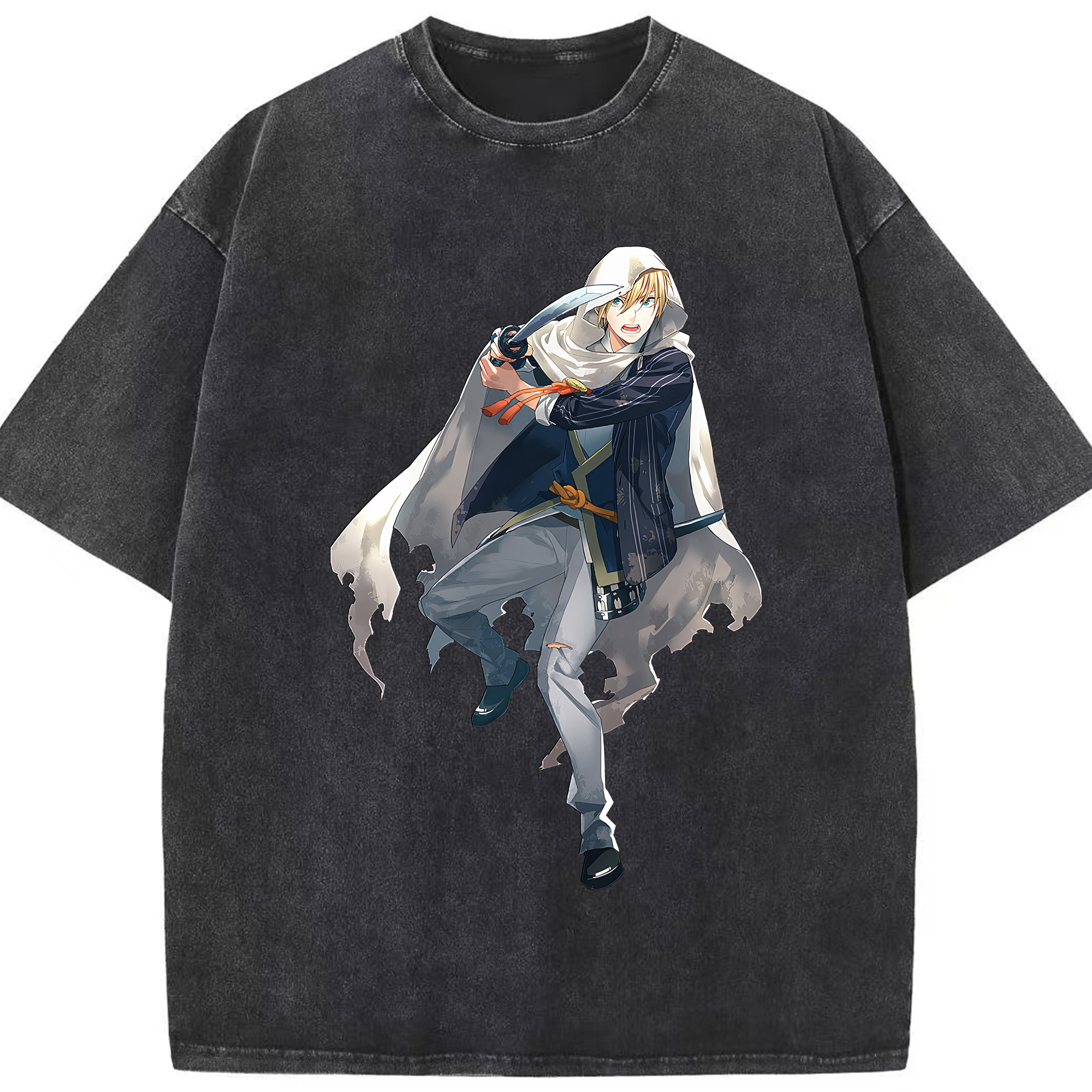 （画像用） 刀剣乱舞 Touken Ranbu 綿100% ヴィンテージ風 半袖Tシャツ（フロントプリント）