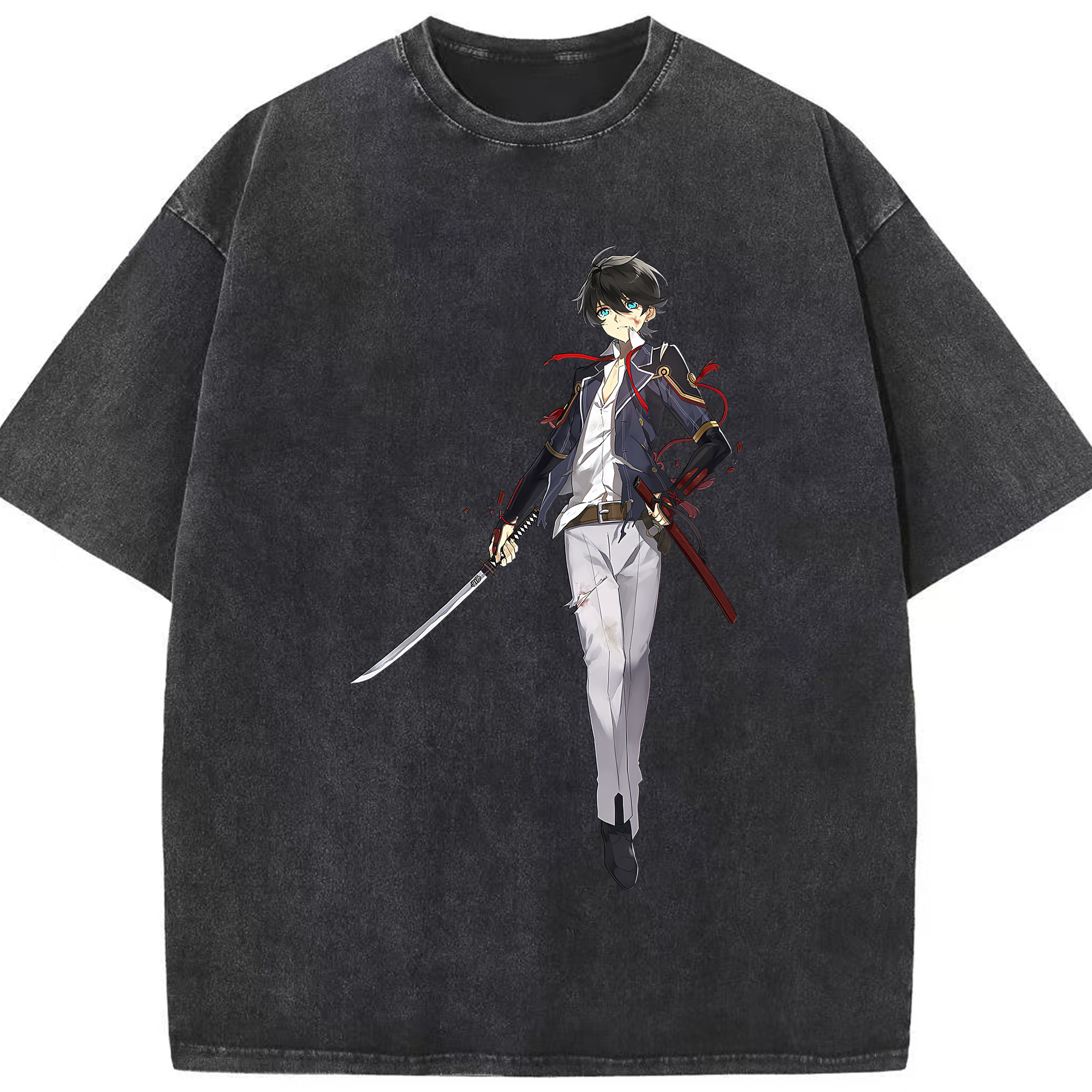 （画像用） 刀剣乱舞 Touken Ranbu 綿100% ヴィンテージ風 半袖Tシャツ（フロントプリント）