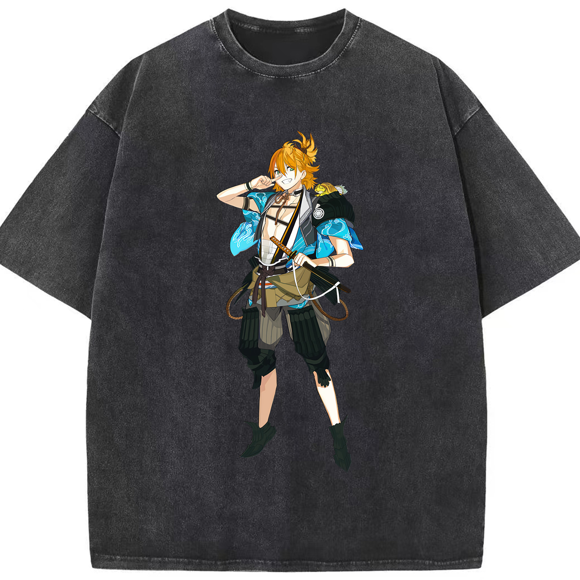 （画像用） 刀剣乱舞 Touken Ranbu 綿100% ヴィンテージ風 半袖Tシャツ（フロントプリント）