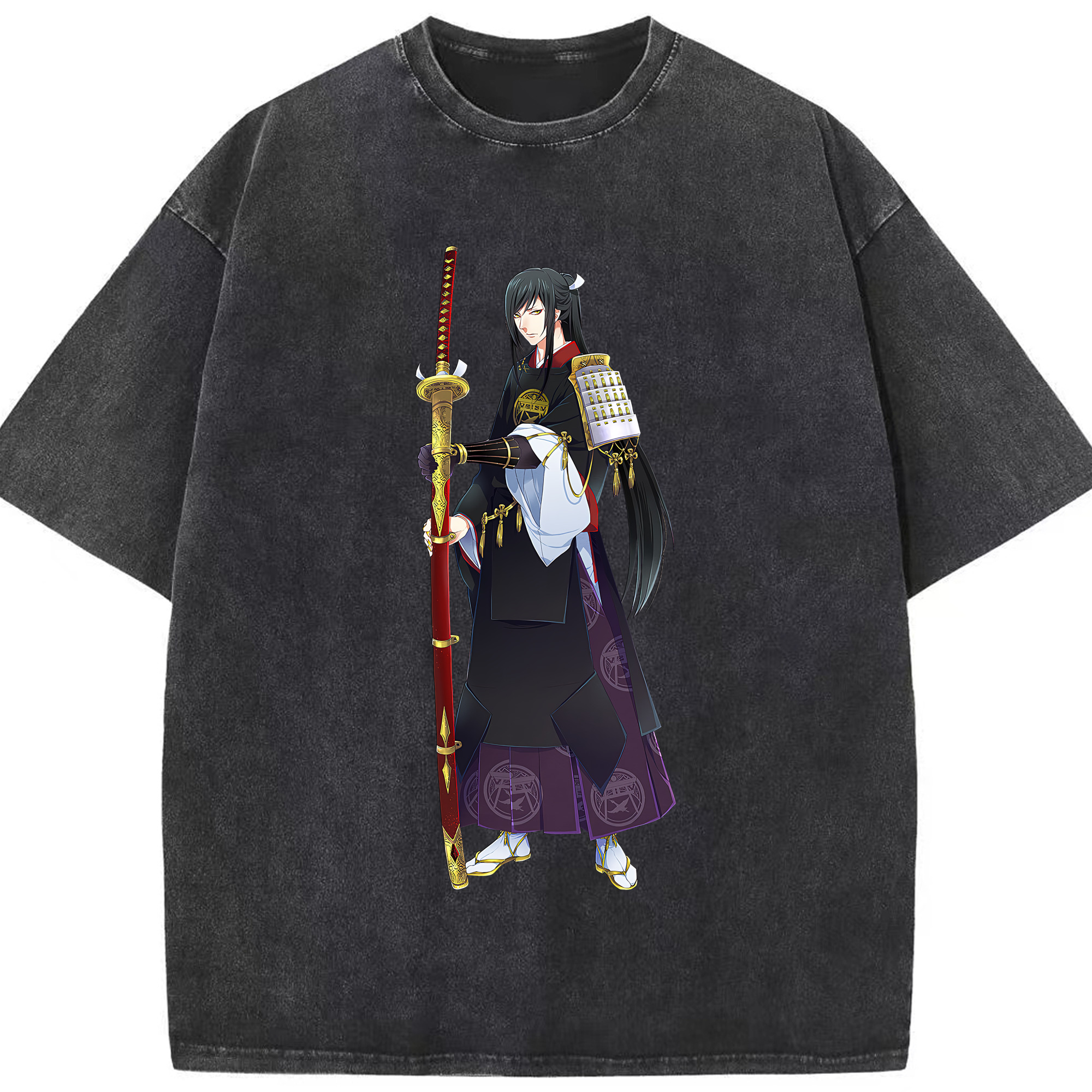 （画像用） 刀剣乱舞 Touken Ranbu 綿100% ヴィンテージ風 半袖Tシャツ（フロントプリント）