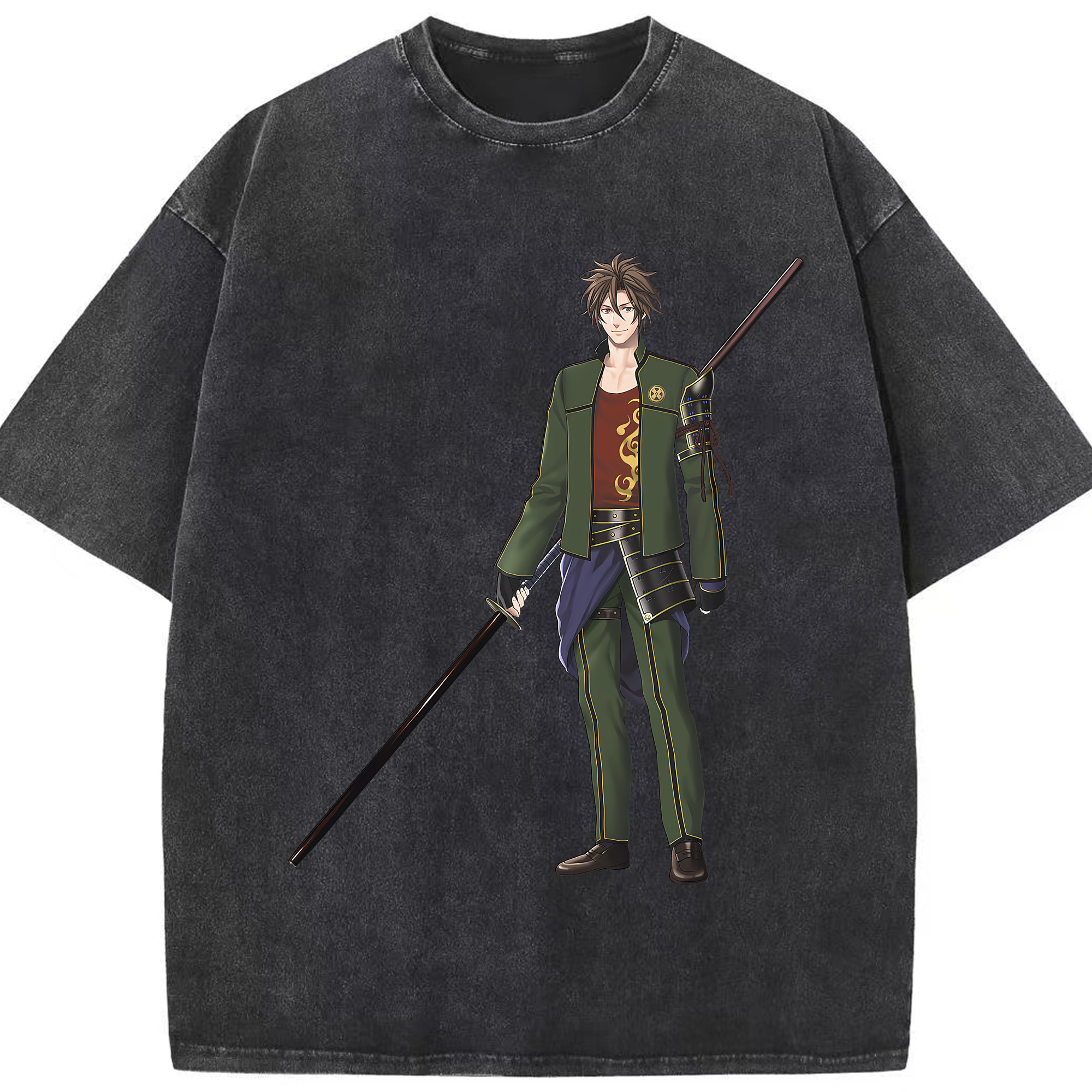 （画像用） 刀剣乱舞 Touken Ranbu 綿100% ヴィンテージ風 半袖Tシャツ（フロントプリント）