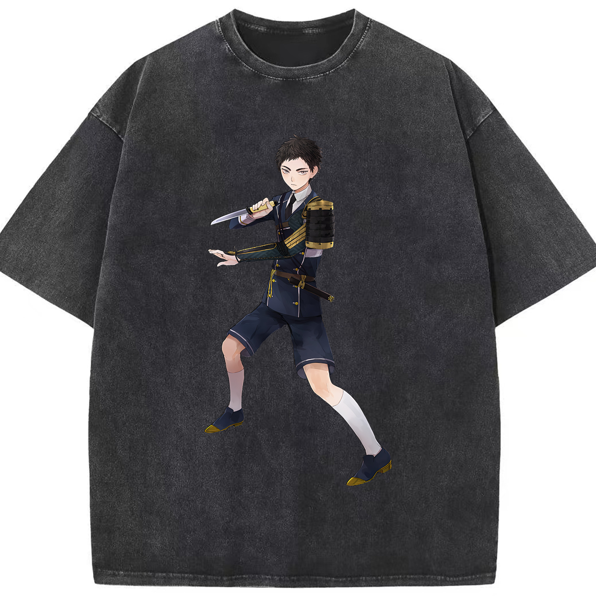 （画像用） 刀剣乱舞 Touken Ranbu 綿100% ヴィンテージ風 半袖Tシャツ（フロントプリント）