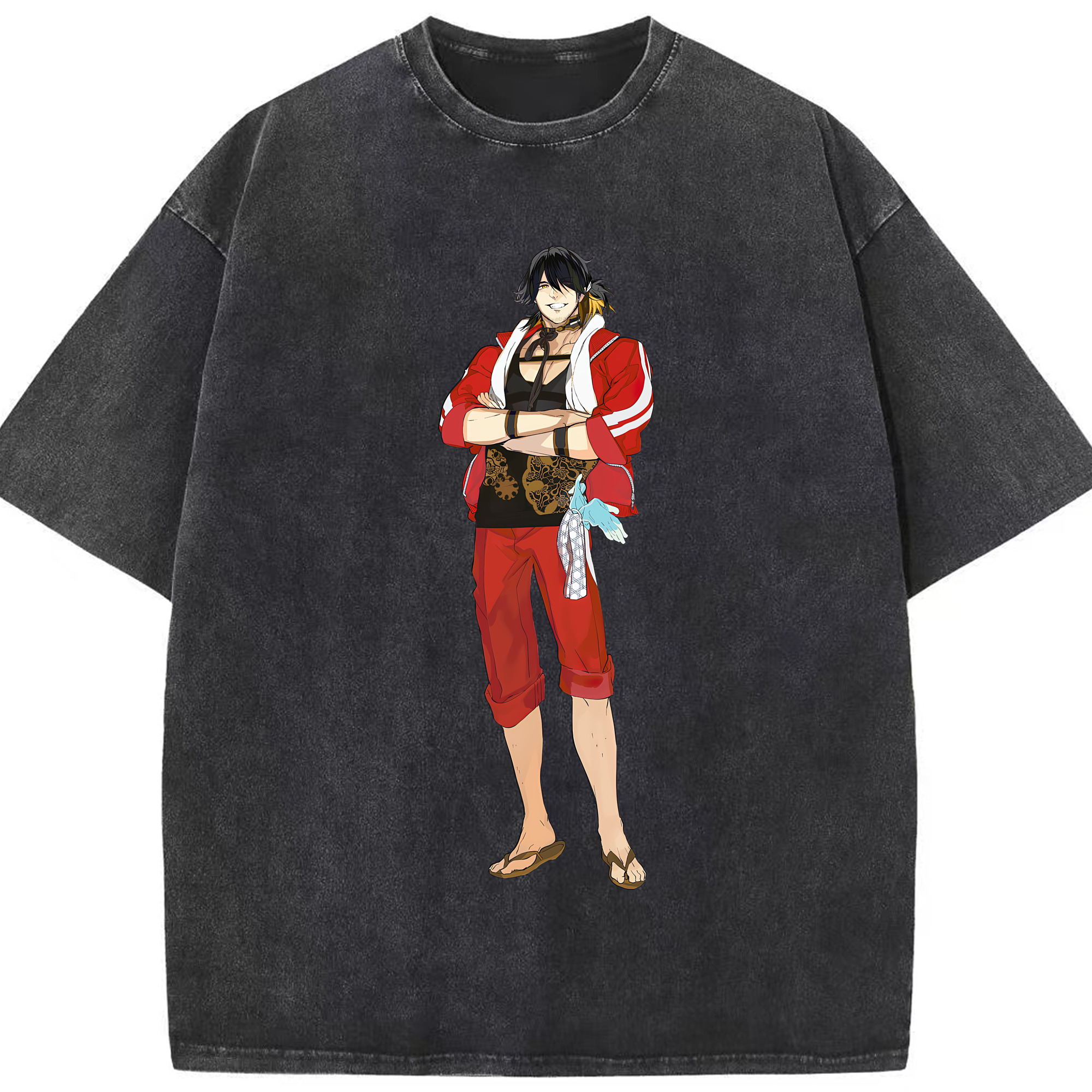 （画像用） 刀剣乱舞 Touken Ranbu 綿100% ヴィンテージ風 半袖Tシャツ（フロントプリント）