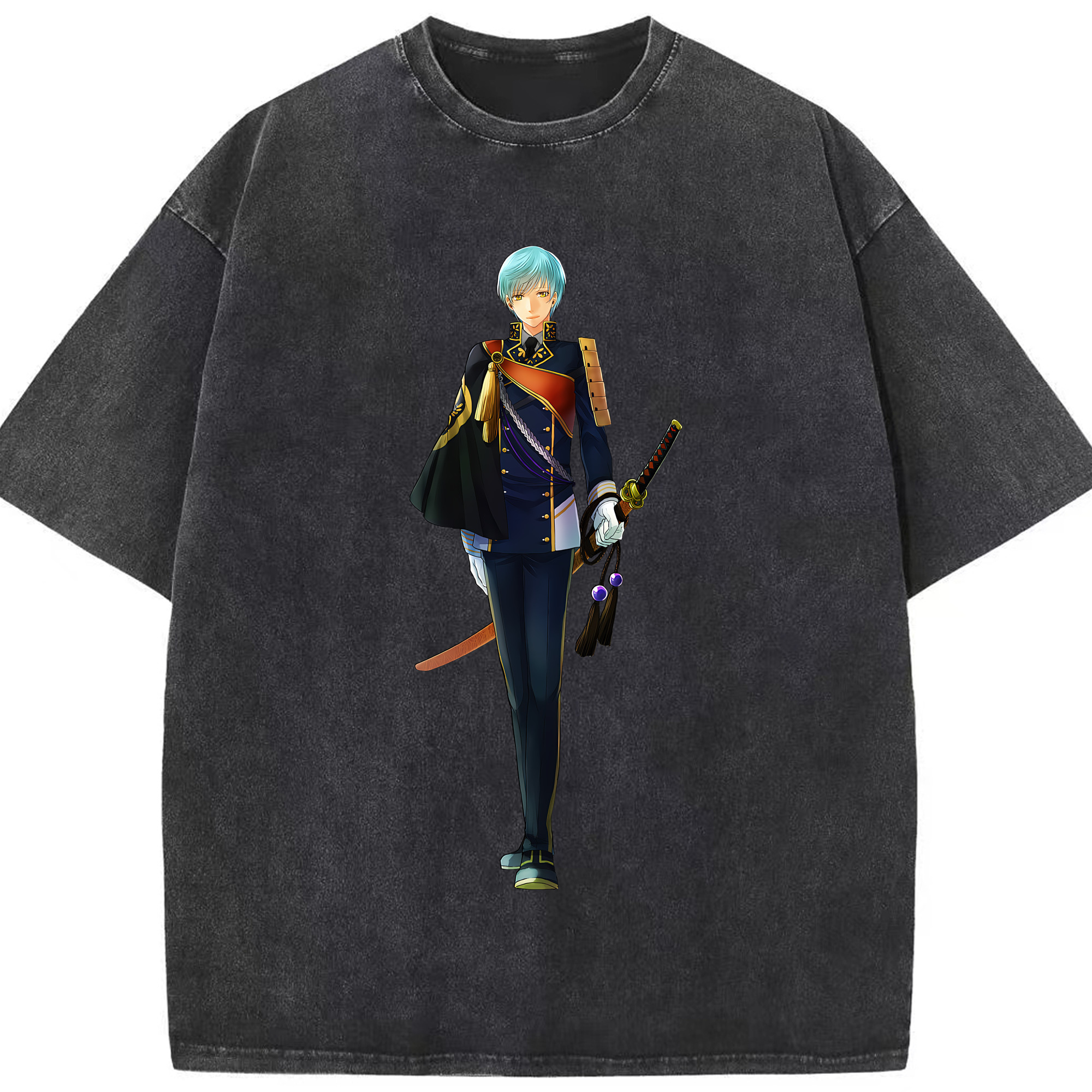 （画像用） 刀剣乱舞 Touken Ranbu 綿100% ヴィンテージ風 半袖Tシャツ（フロントプリント）