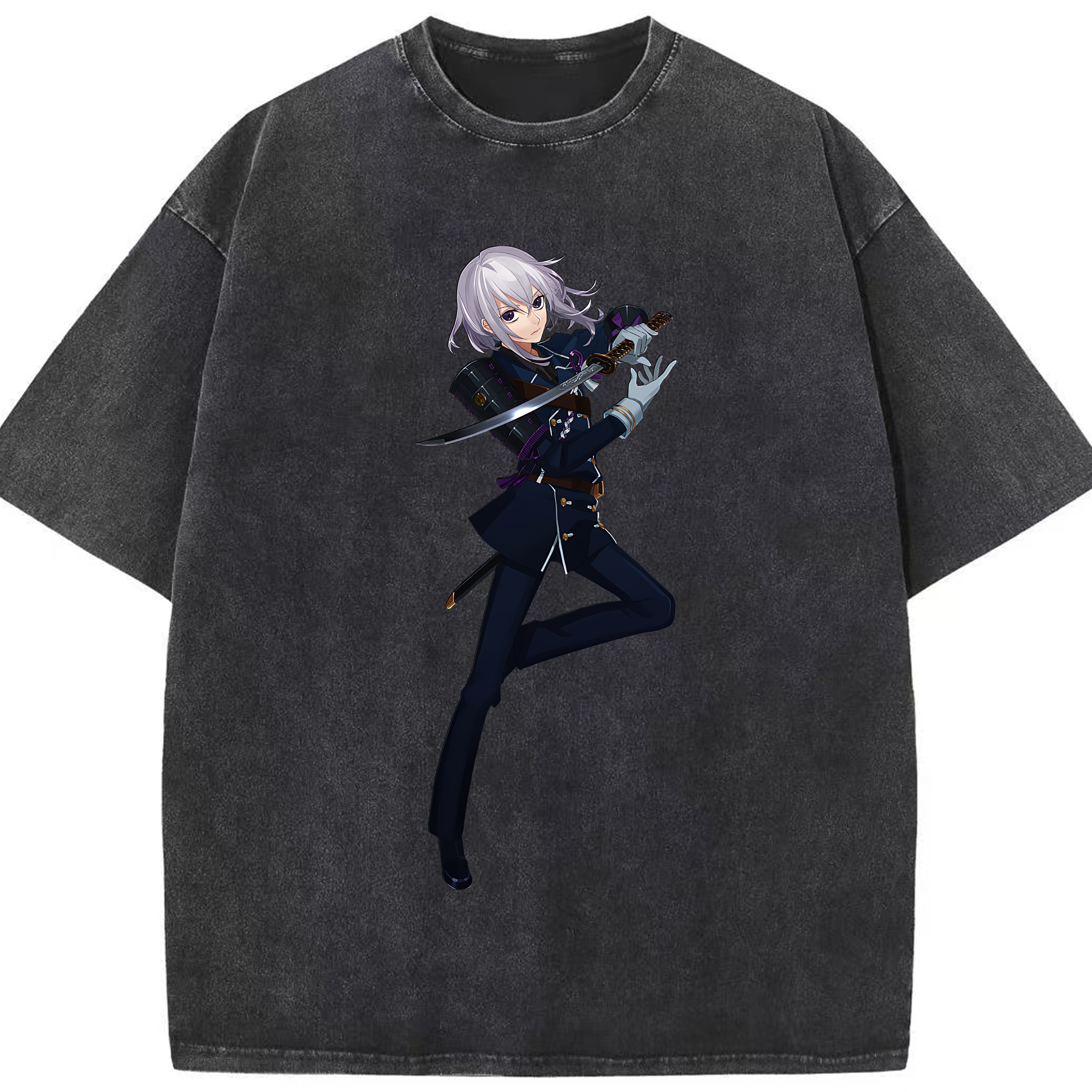 （画像用） 刀剣乱舞 Touken Ranbu 綿100% ヴィンテージ風 半袖Tシャツ（フロントプリント）
