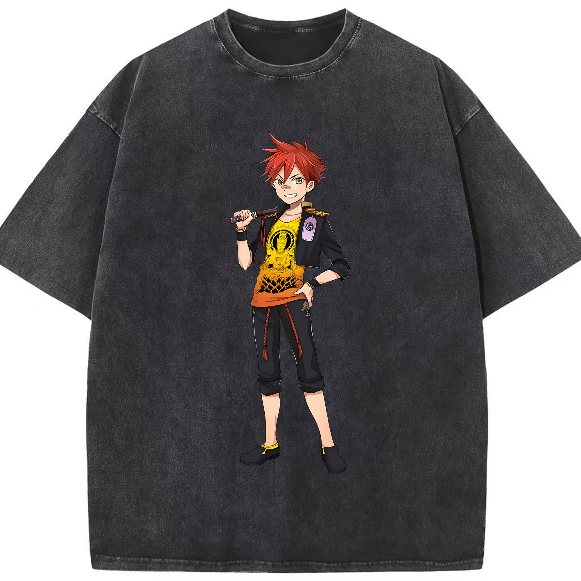（画像用） 刀剣乱舞 Touken Ranbu 綿100% ヴィンテージ風 半袖Tシャツ（フロントプリント）