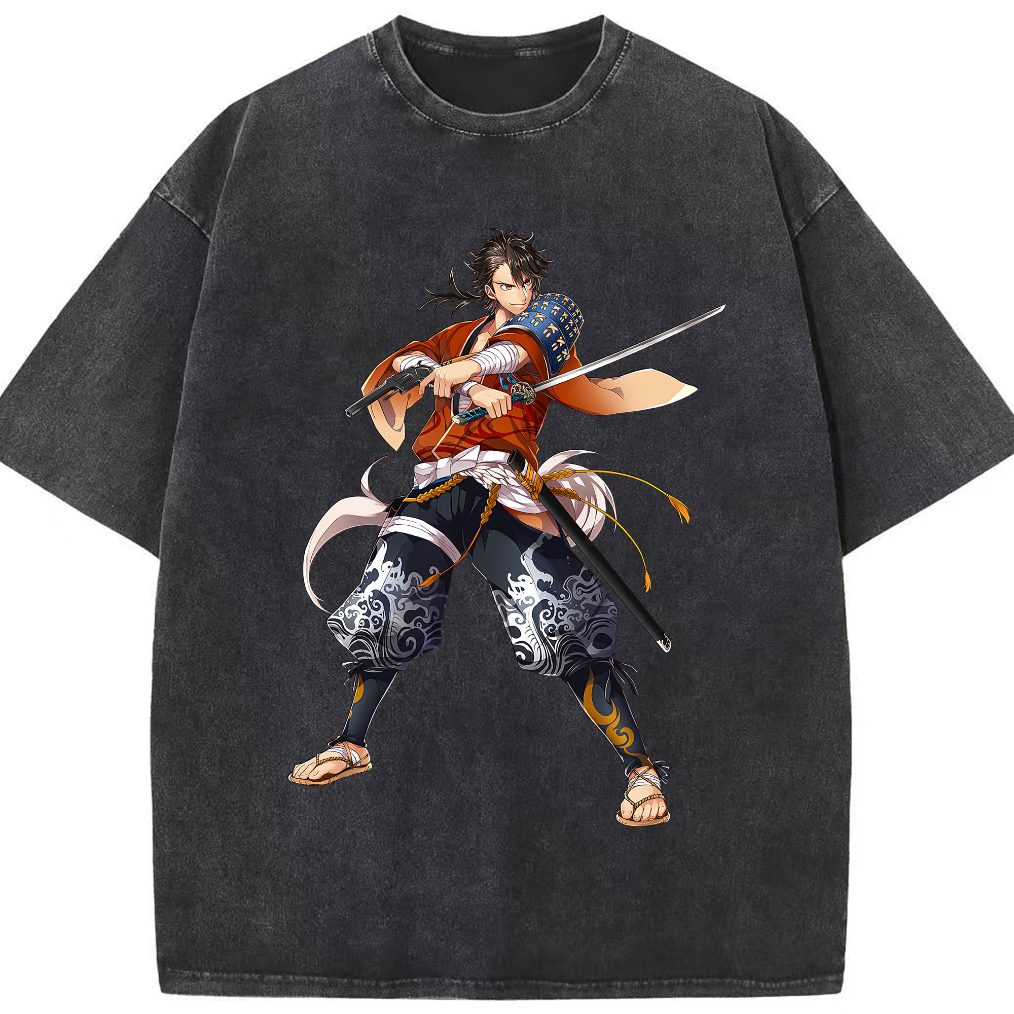 （画像用） 刀剣乱舞 Touken Ranbu 綿100% ヴィンテージ風 半袖Tシャツ（フロントプリント）