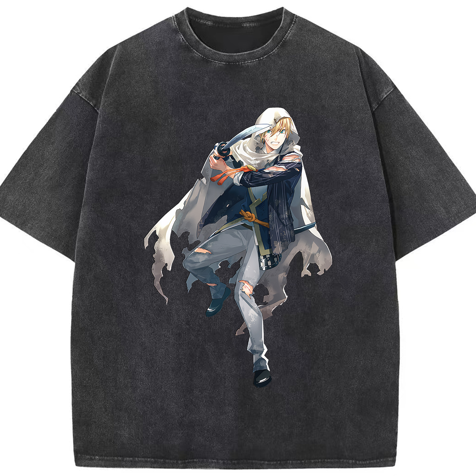 （画像用） 刀剣乱舞 Touken Ranbu 綿100% ヴィンテージ風 半袖Tシャツ（フロントプリント）