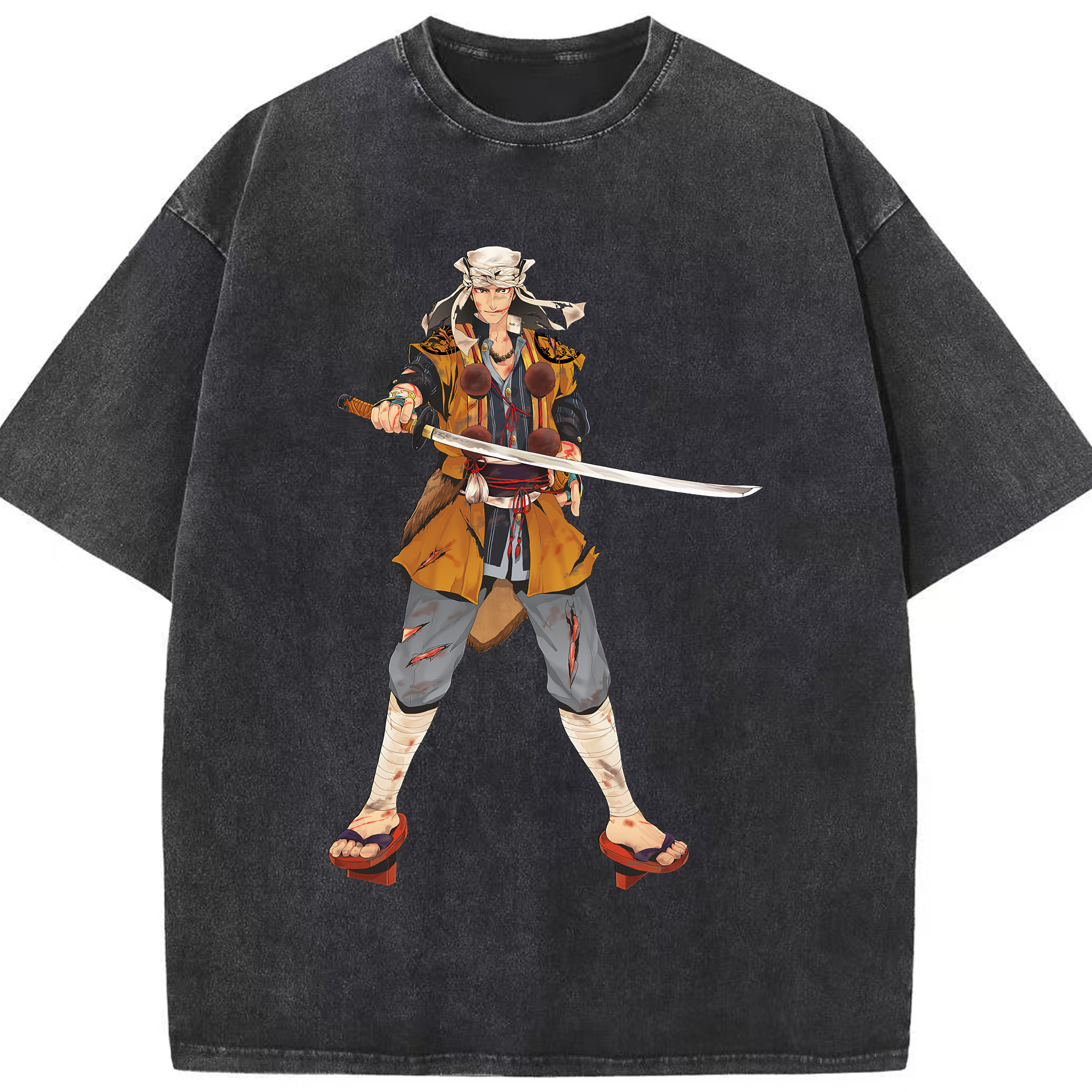 （画像用） 刀剣乱舞 Touken Ranbu 綿100% ヴィンテージ風 半袖Tシャツ（フロントプリント）