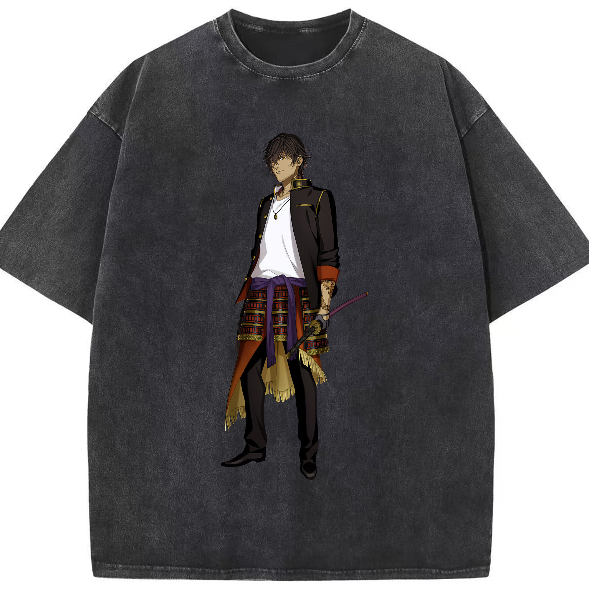 （画像用） 刀剣乱舞 Touken Ranbu 綿100% ヴィンテージ風 半袖Tシャツ（フロントプリント）