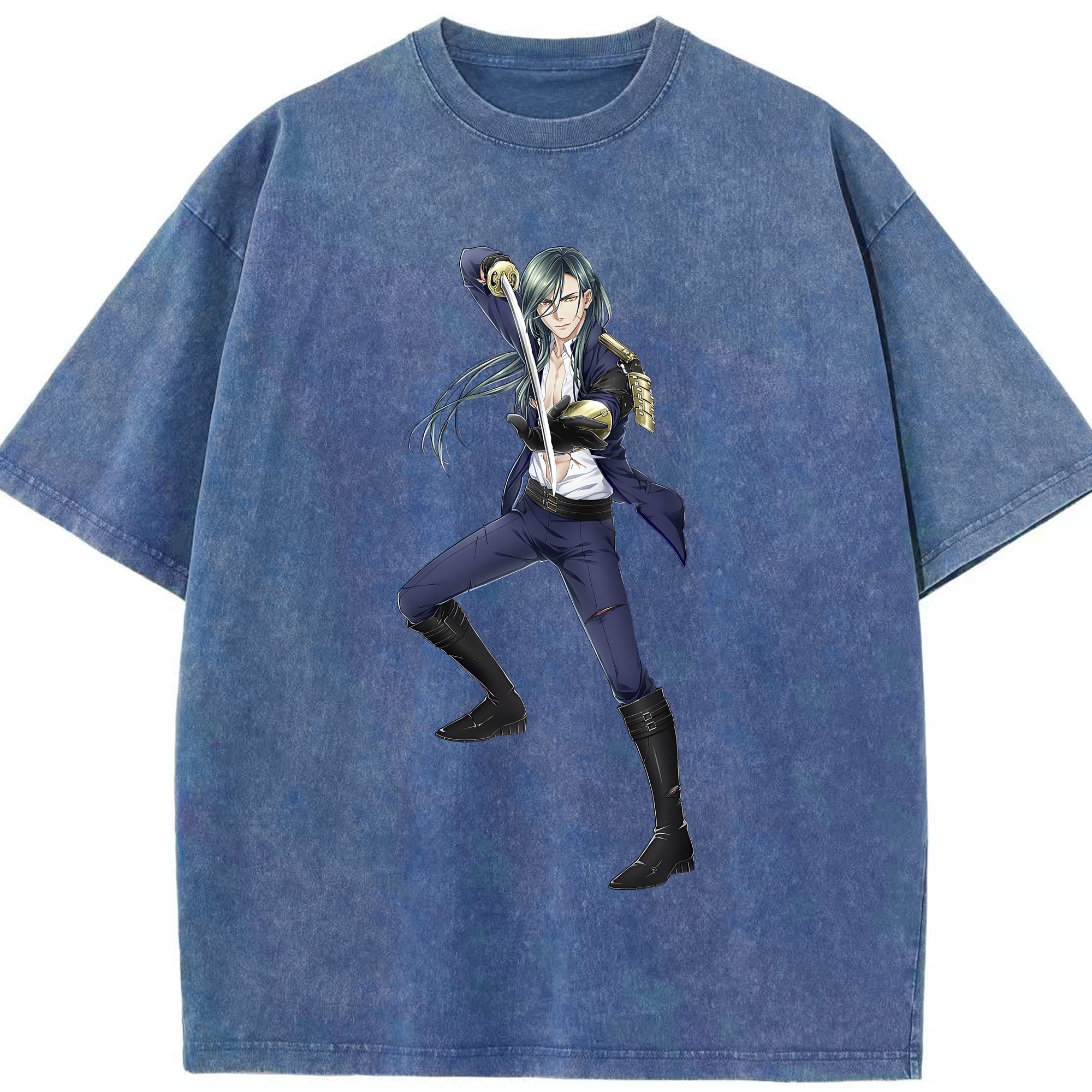（画像用） 刀剣乱舞 Touken Ranbu 綿100% ヴィンテージ風 半袖Tシャツ（フロントプリント）