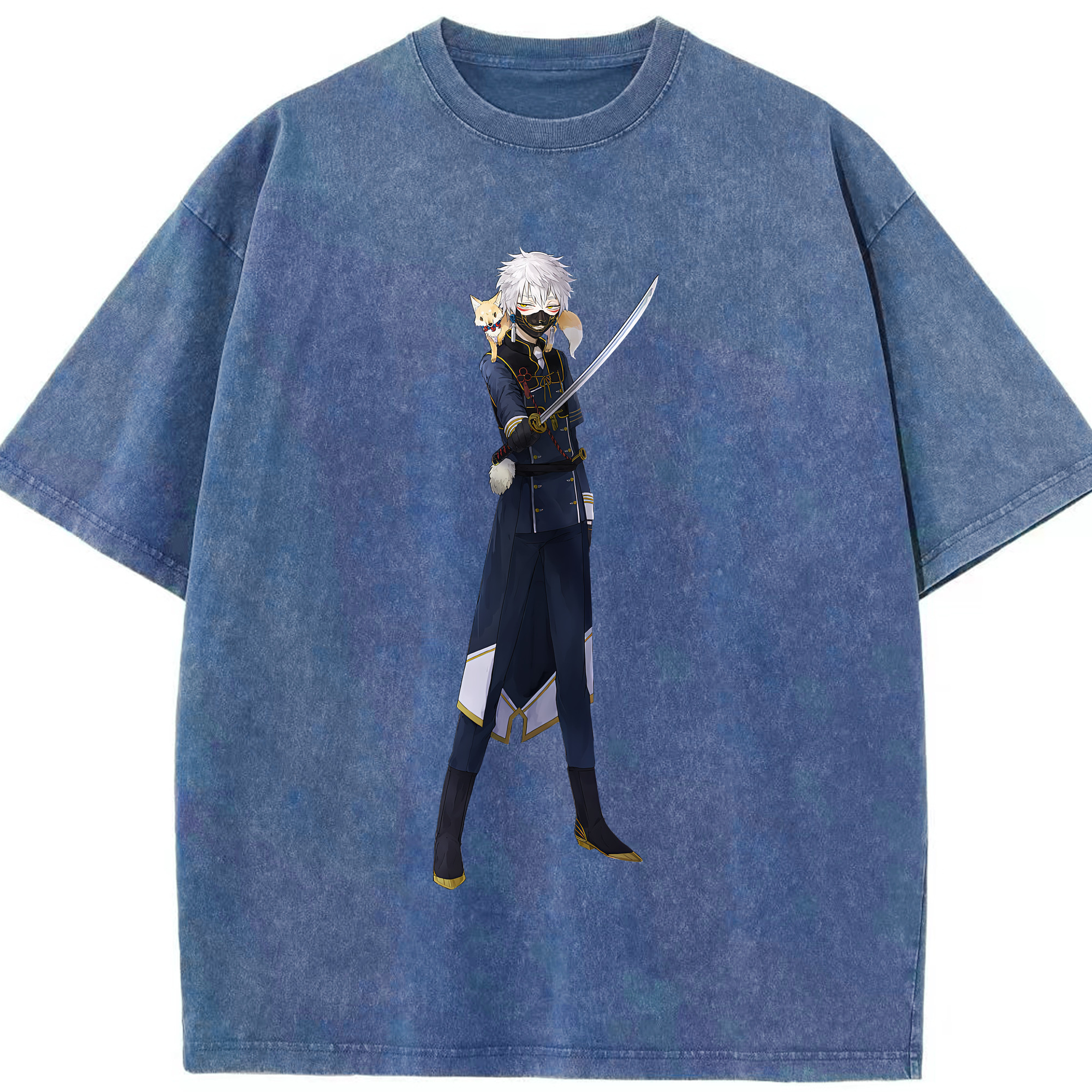 （画像用） 刀剣乱舞 Touken Ranbu 綿100% ヴィンテージ風 半袖Tシャツ（フロントプリント）