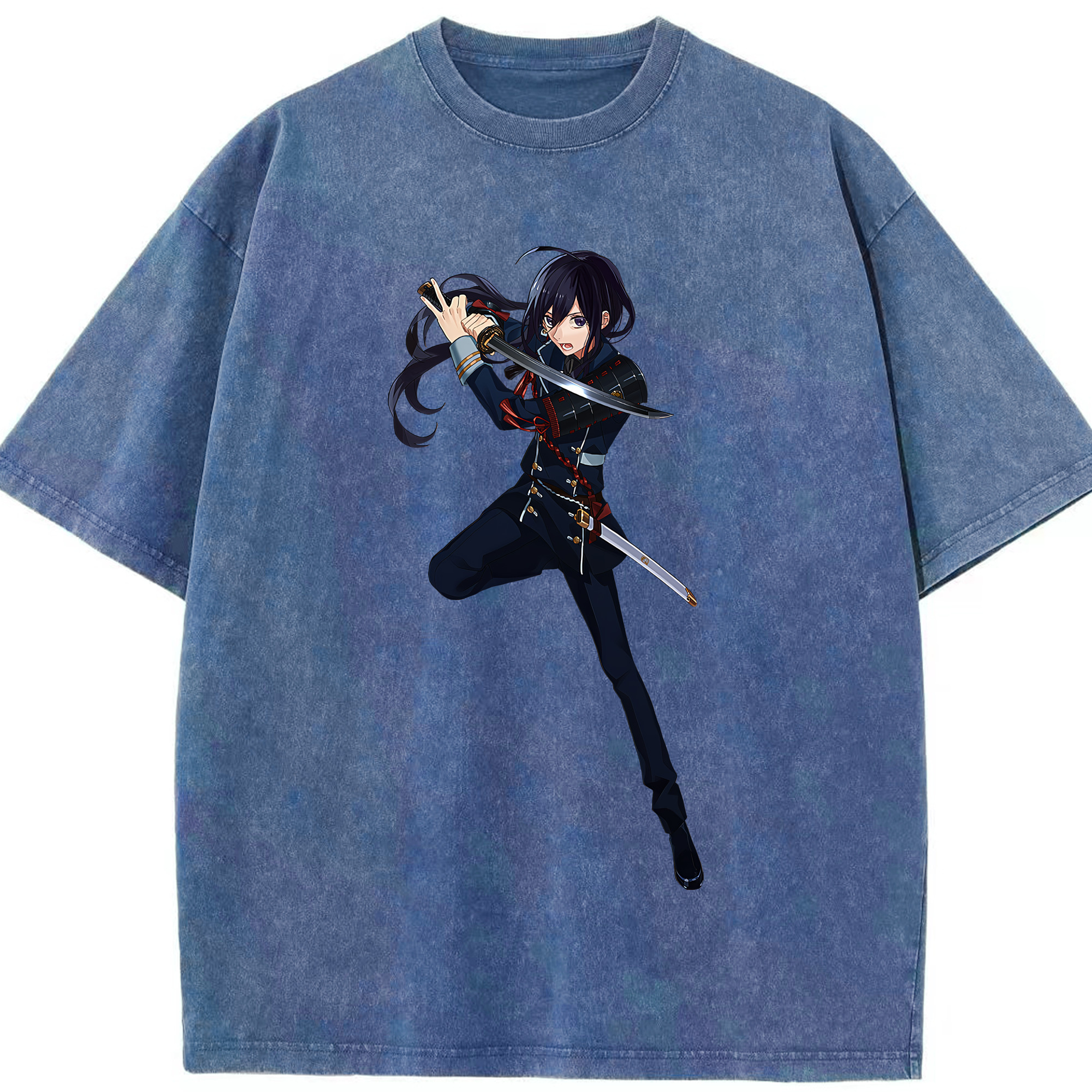 （画像用） 刀剣乱舞 Touken Ranbu 綿100% ヴィンテージ風 半袖Tシャツ（フロントプリント）