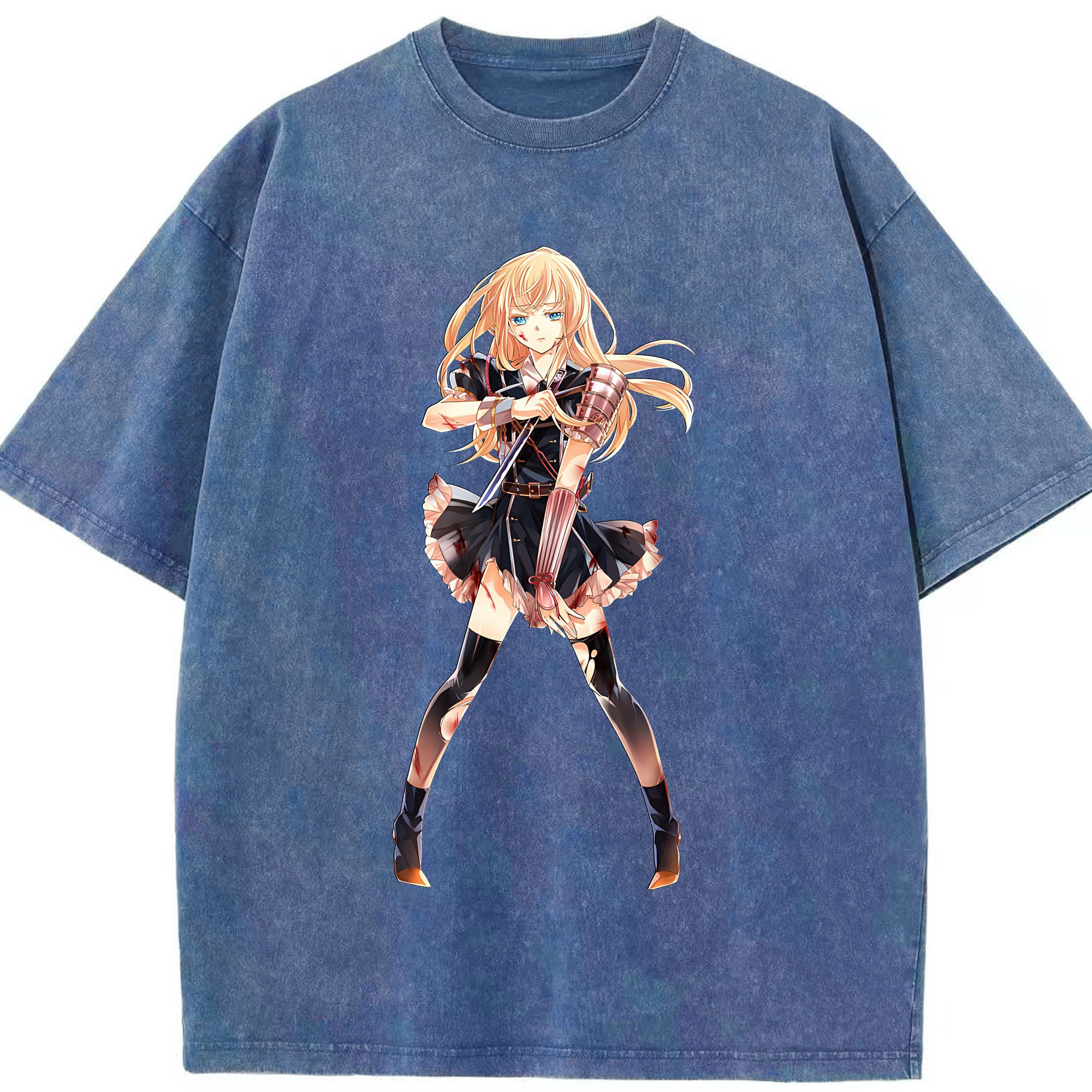 （画像用） 刀剣乱舞 Touken Ranbu 綿100% ヴィンテージ風 半袖Tシャツ（フロントプリント）