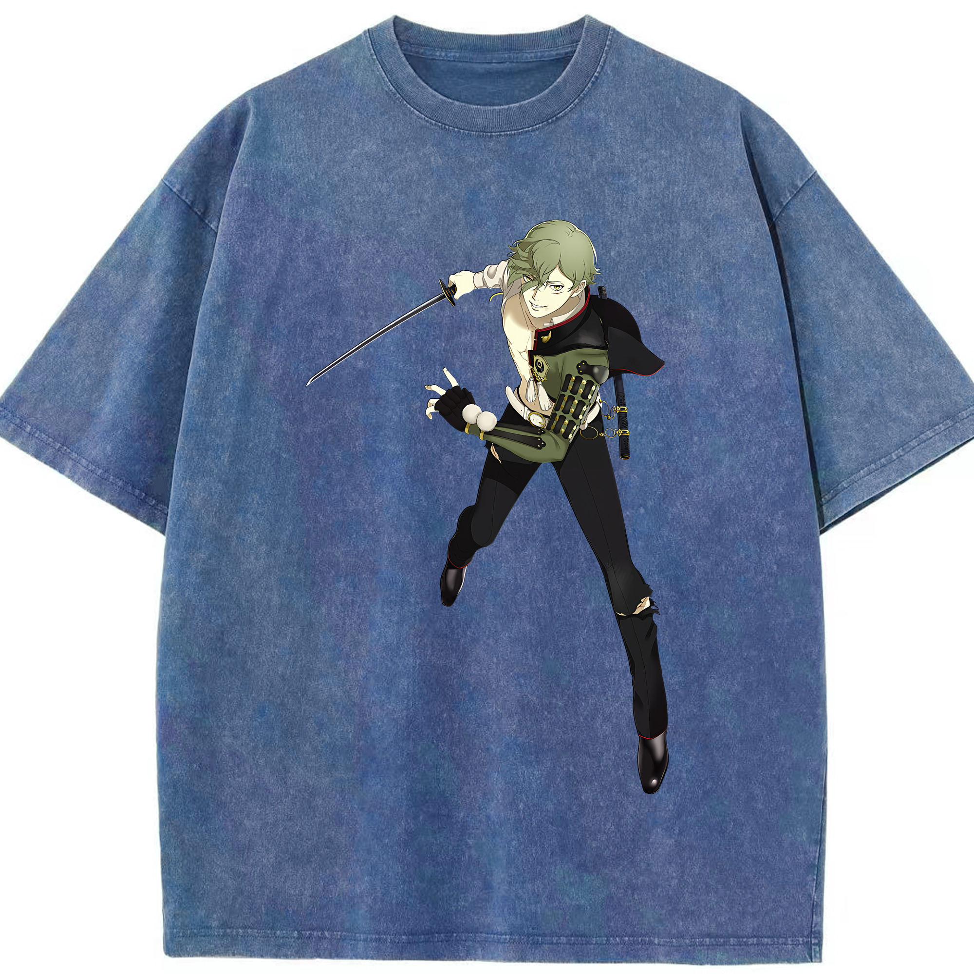 （画像用） 刀剣乱舞 Touken Ranbu 綿100% ヴィンテージ風 半袖Tシャツ（フロントプリント）