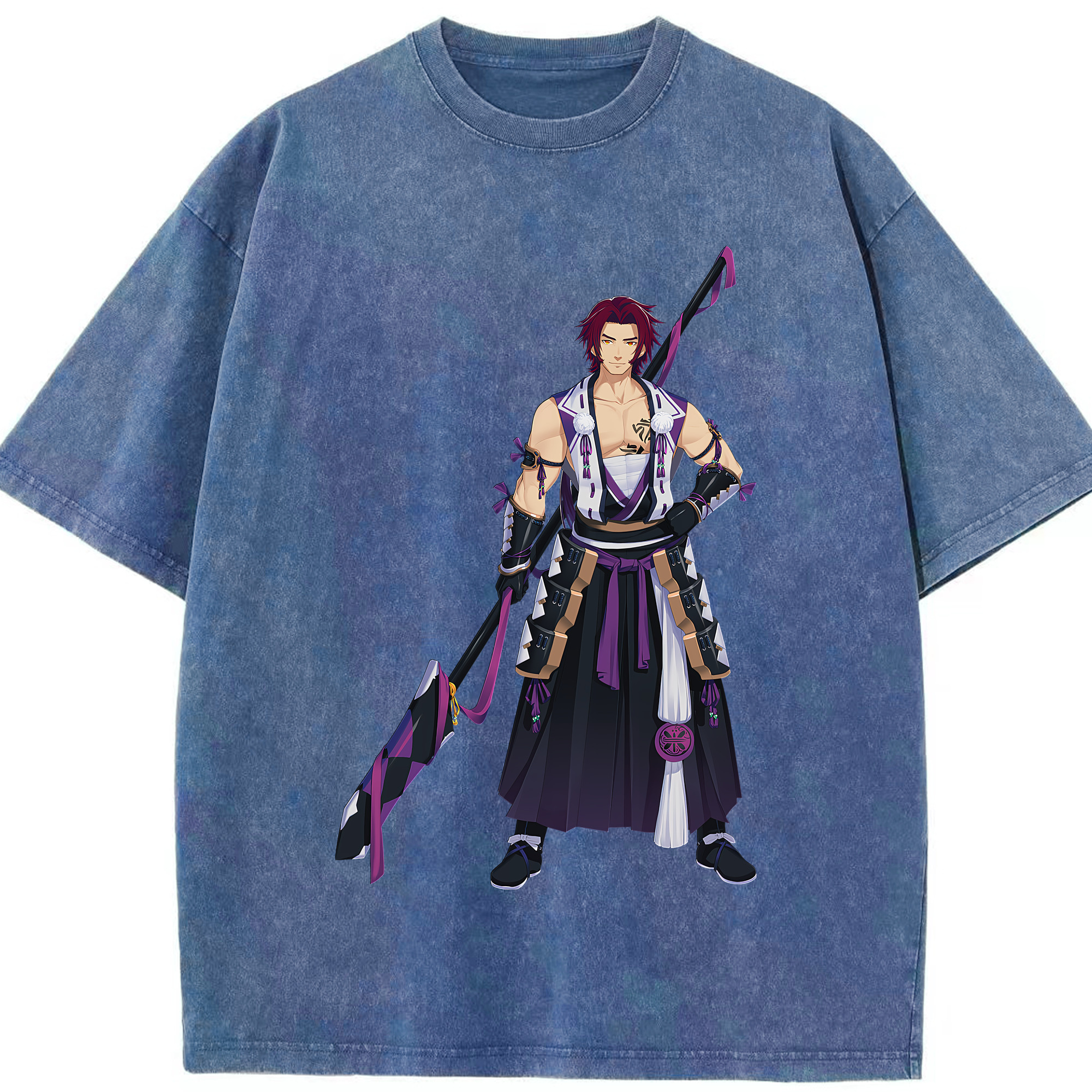 （画像用） 刀剣乱舞 Touken Ranbu 綿100% ヴィンテージ風 半袖Tシャツ（フロントプリント）
