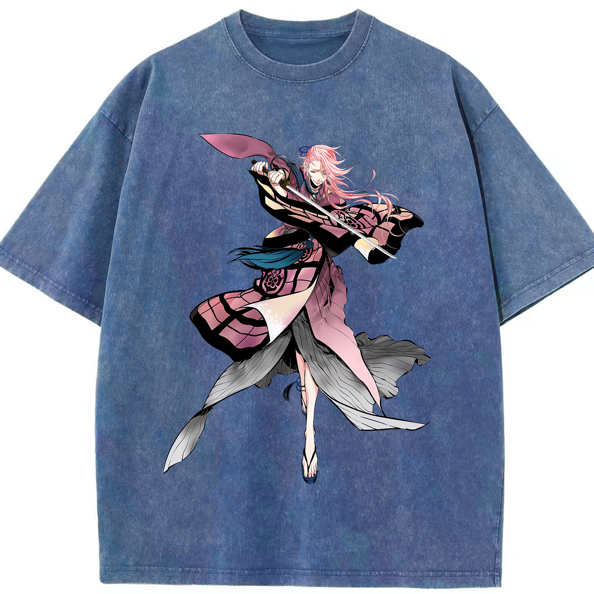 （画像用） 刀剣乱舞 Touken Ranbu 綿100% ヴィンテージ風 半袖Tシャツ（フロントプリント）